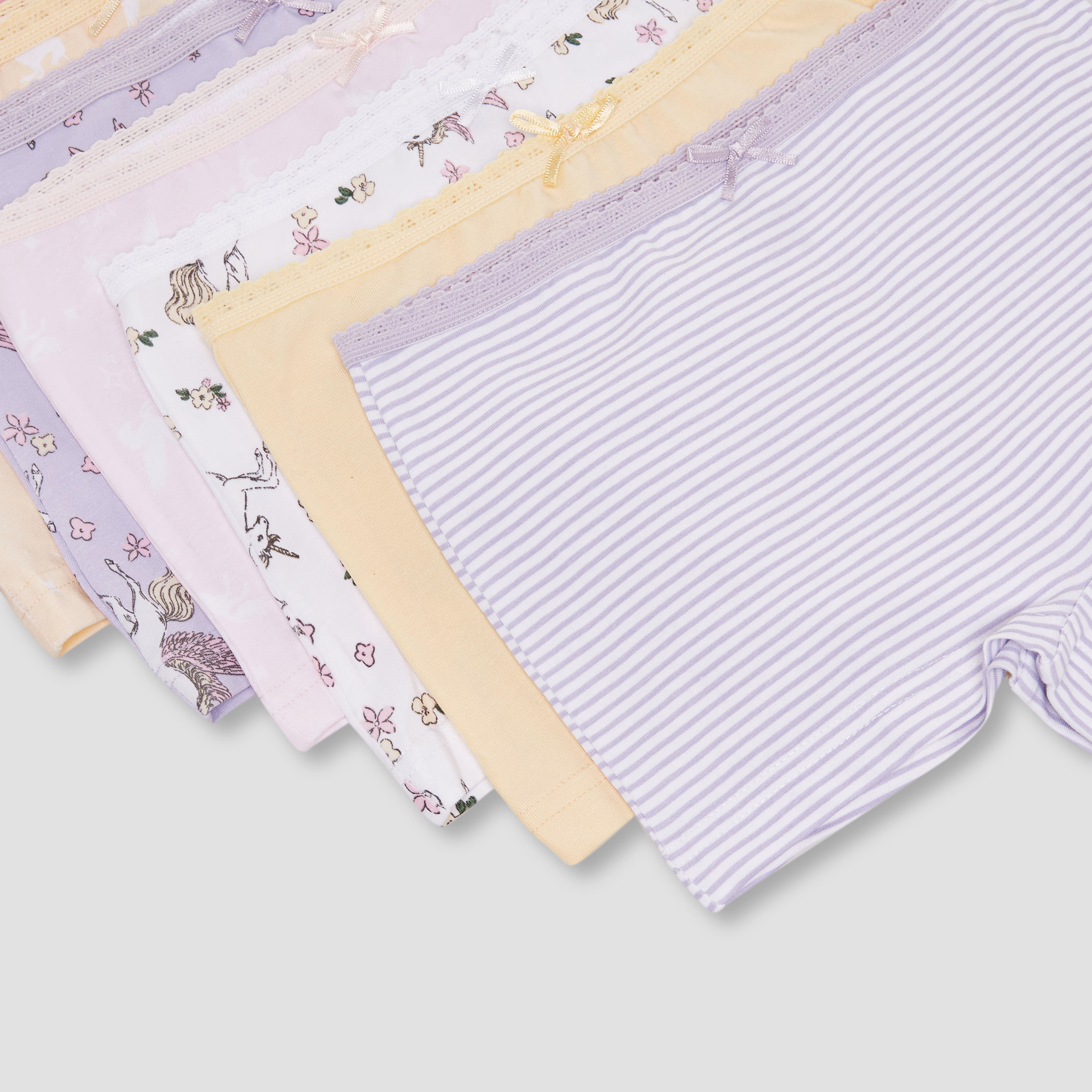 Juniors Girls Briefs with Elasticated Waistband - Cotton - Set of 7-girls-clothing-innerwear-panties-image-10