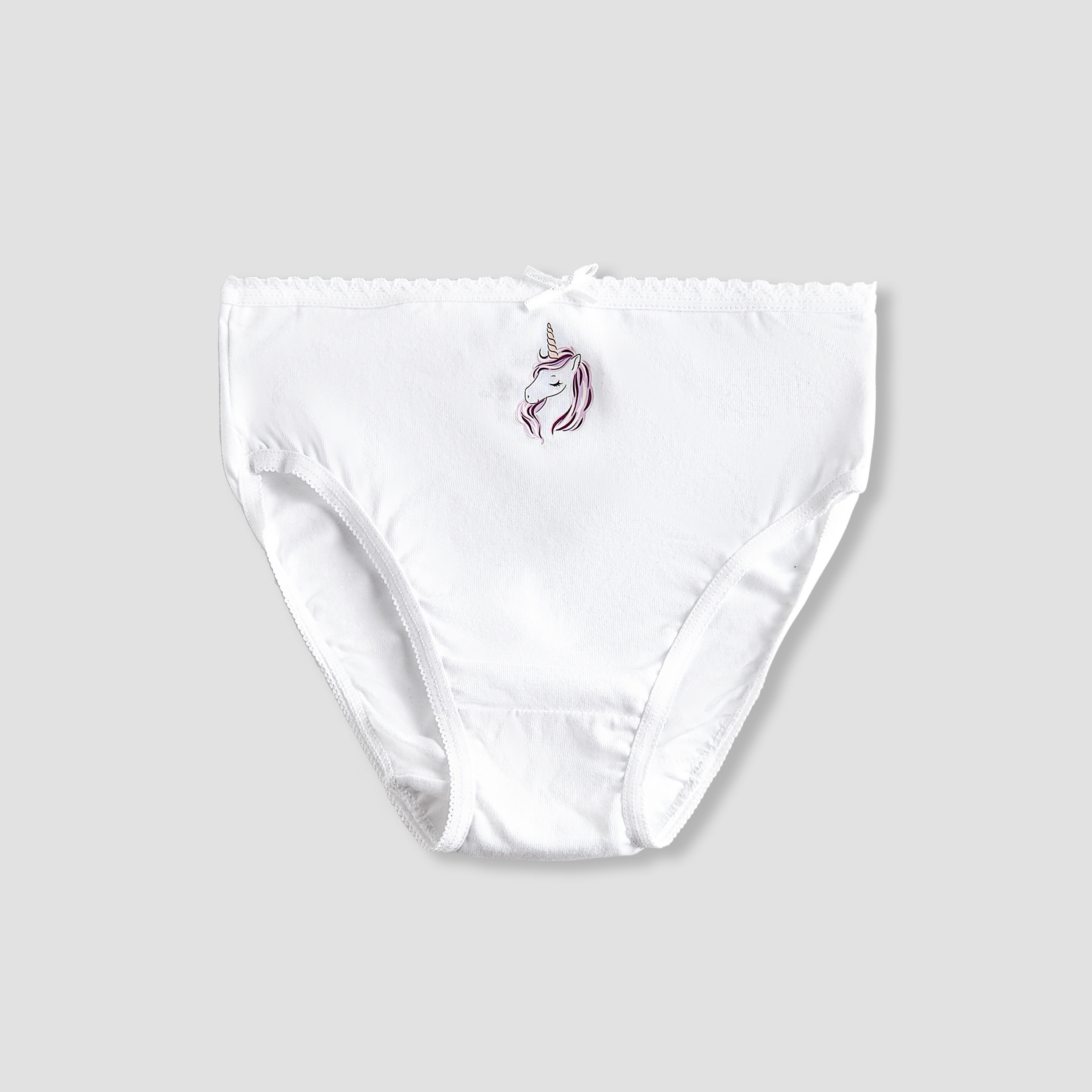 Pack of 5 Juniors Cotton Briefs with Unicorn Print-girls-clothing-innerwear-panties-image-2