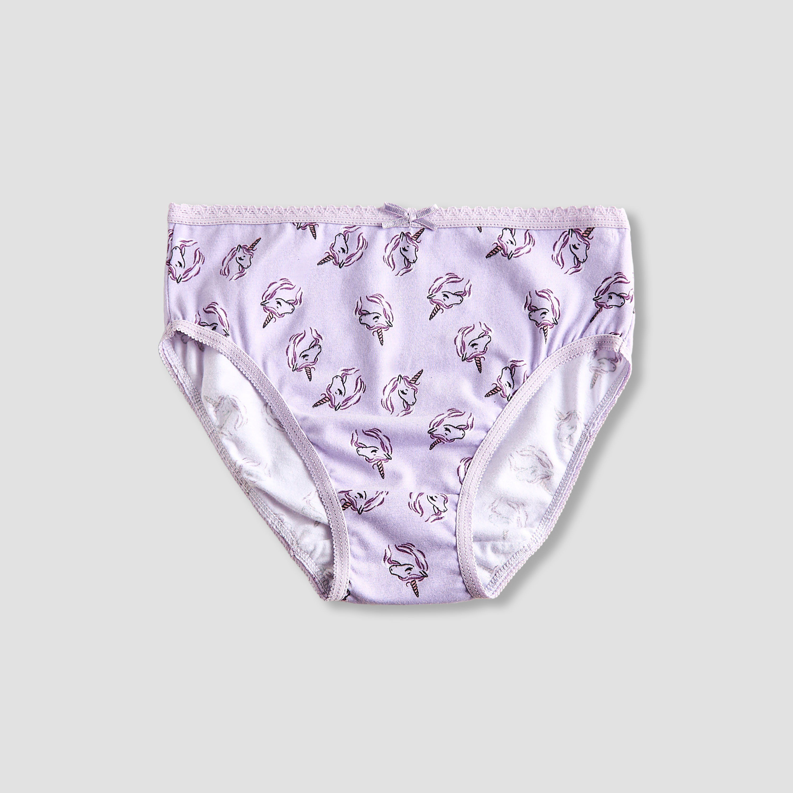 Pack of 5 Juniors Cotton Briefs with Unicorn Print-girls-clothing-innerwear-panties-image-3