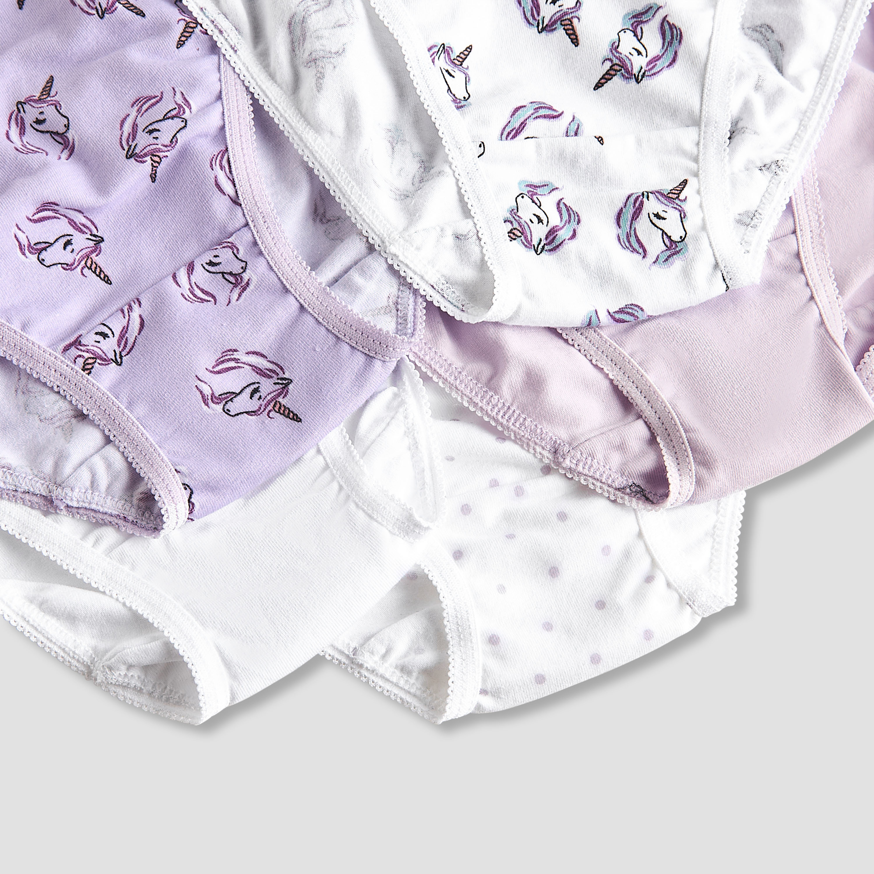 Pack of 5 Juniors Cotton Briefs with Unicorn Print-girls-clothing-innerwear-panties-image-8
