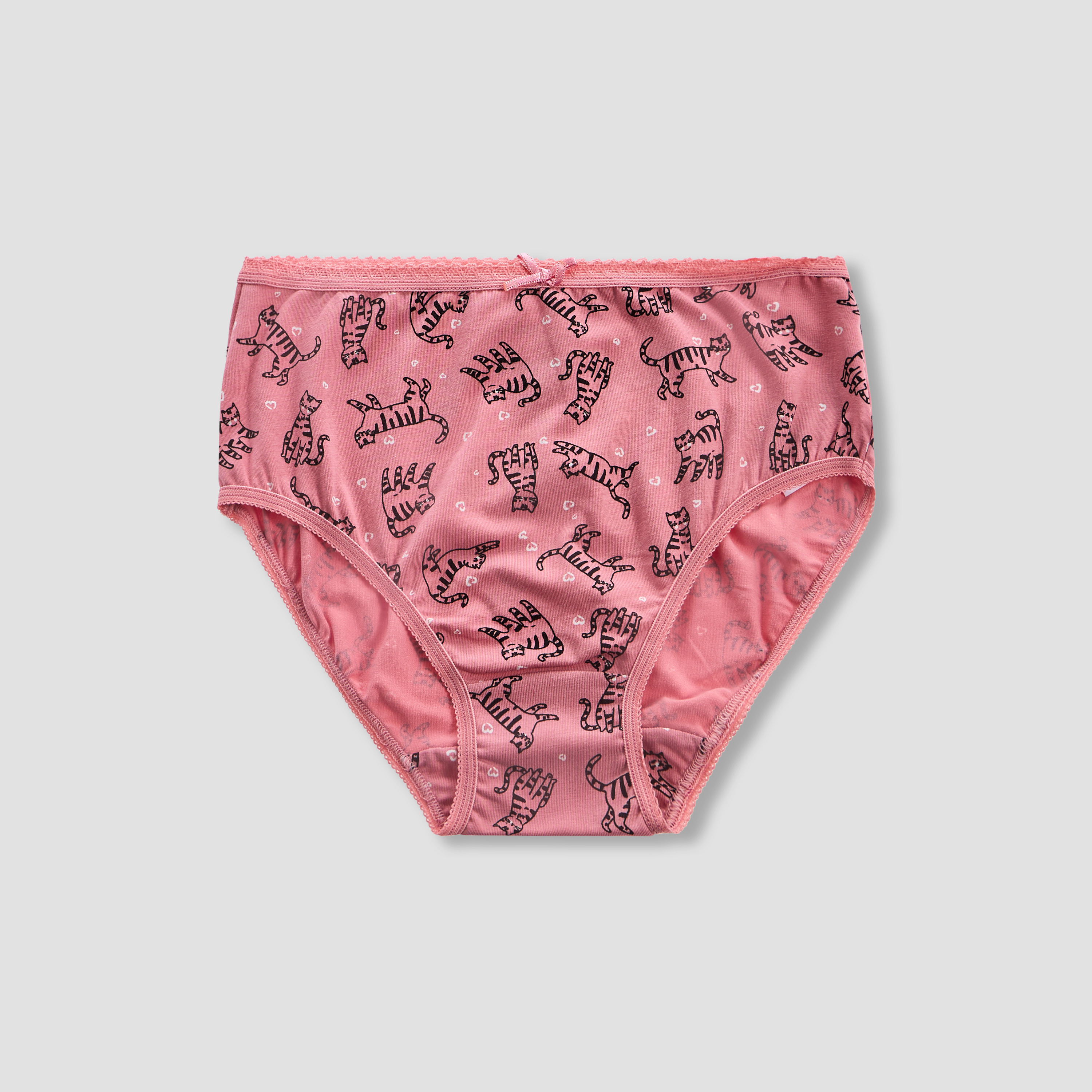 Juniors Printed Briefs with Elasticated Waistband - Set of 5-girls-clothing-innerwear-panties-image-2