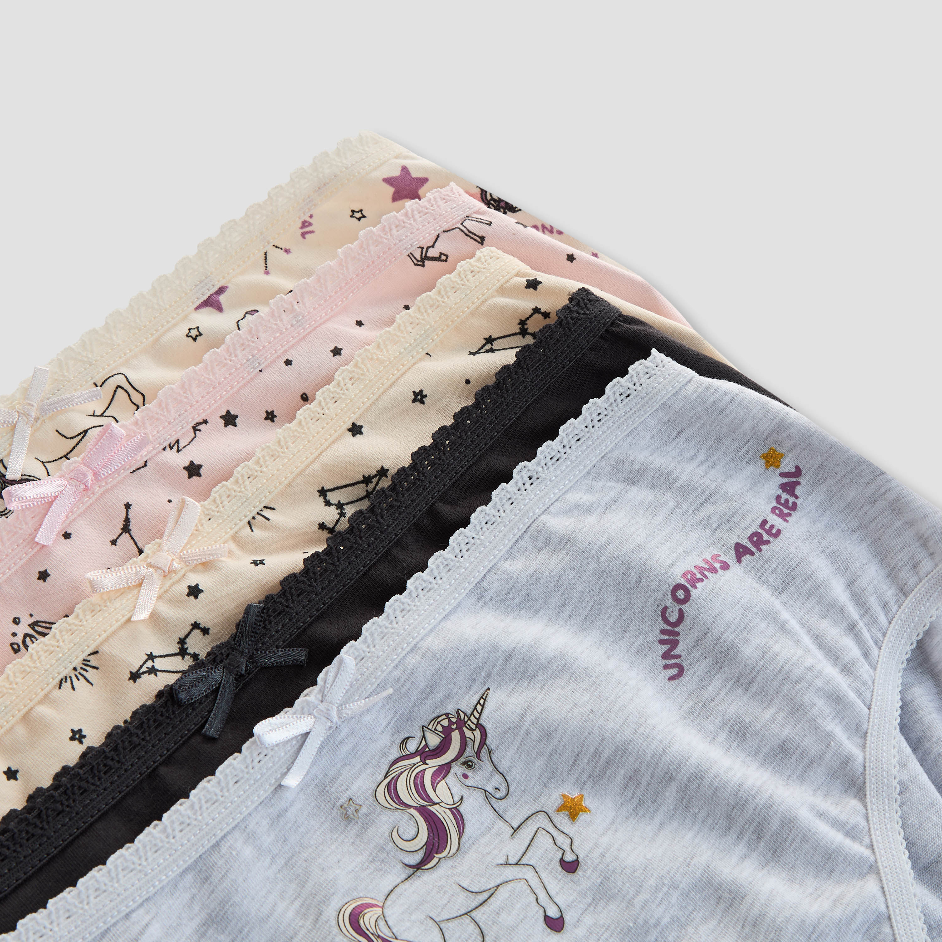 Pack of 5 Juniors Cotton Briefs with Assorted Print-girls-clothing-innerwear-panties-image-7