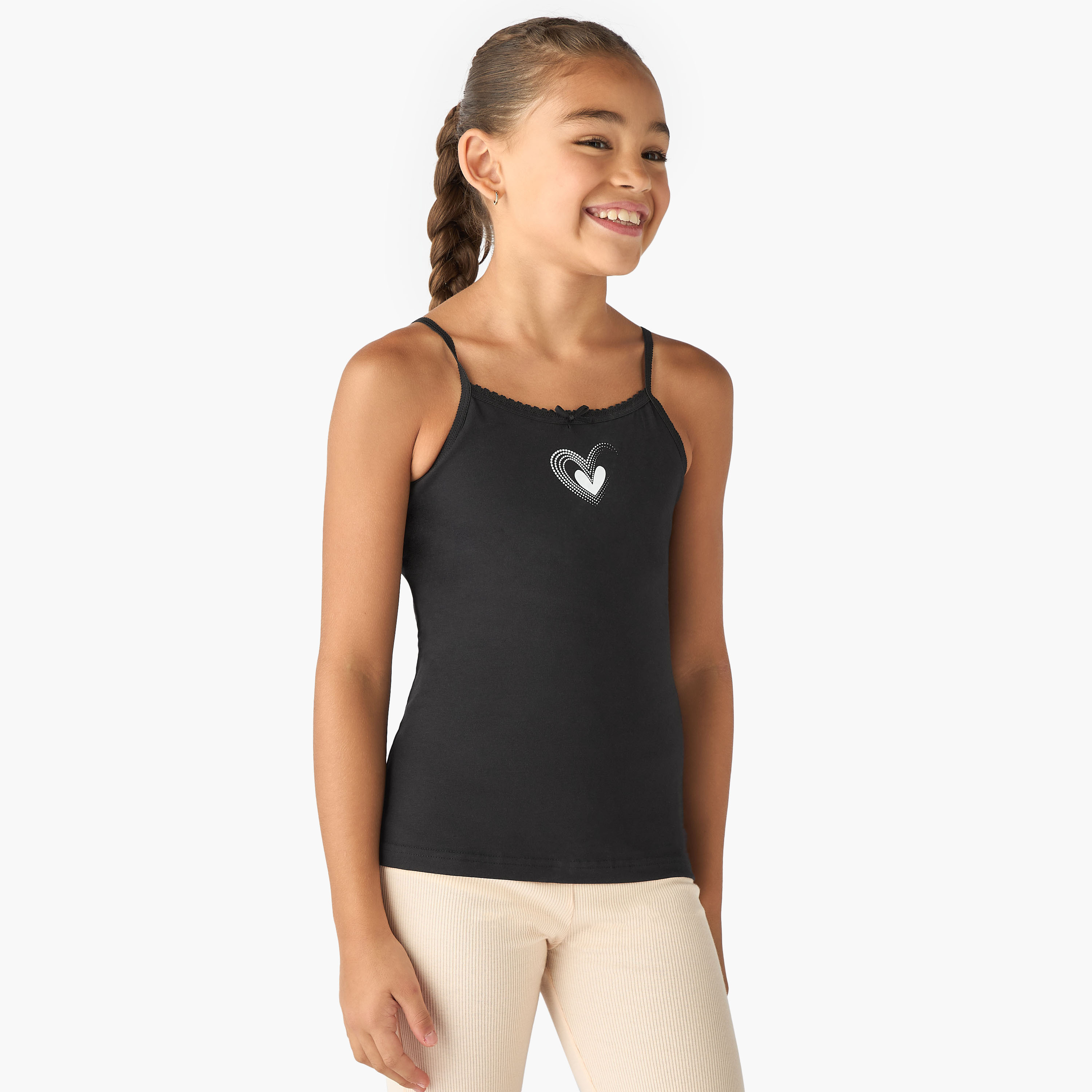 قميص داخلي بطبعات من جونيورز - طقم من 3 قطع-girls-clothing-innerwear-vests-image-5