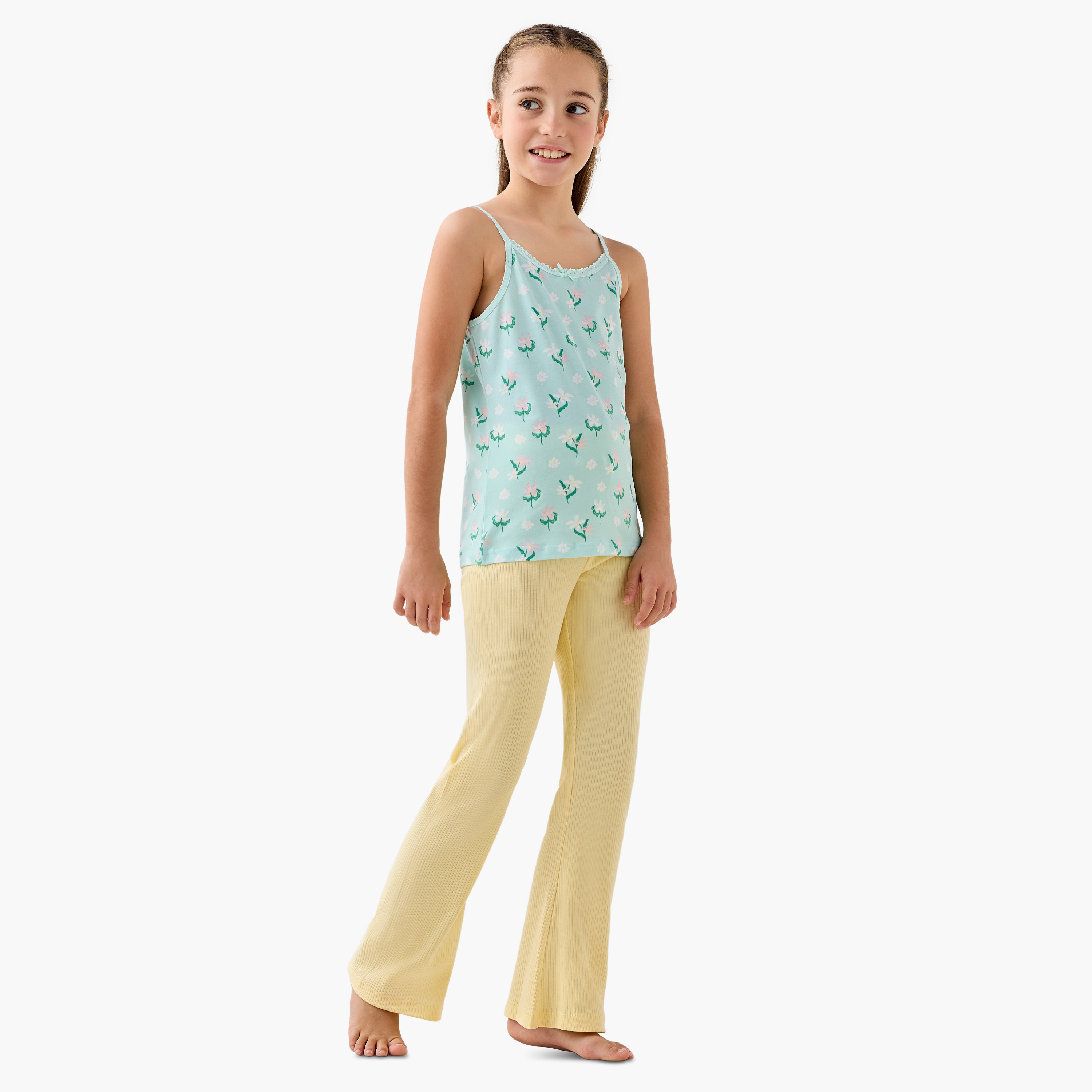 Juniors Floral Print Vest - Set of 3-girls-clothing-innerwear-vests-image-5