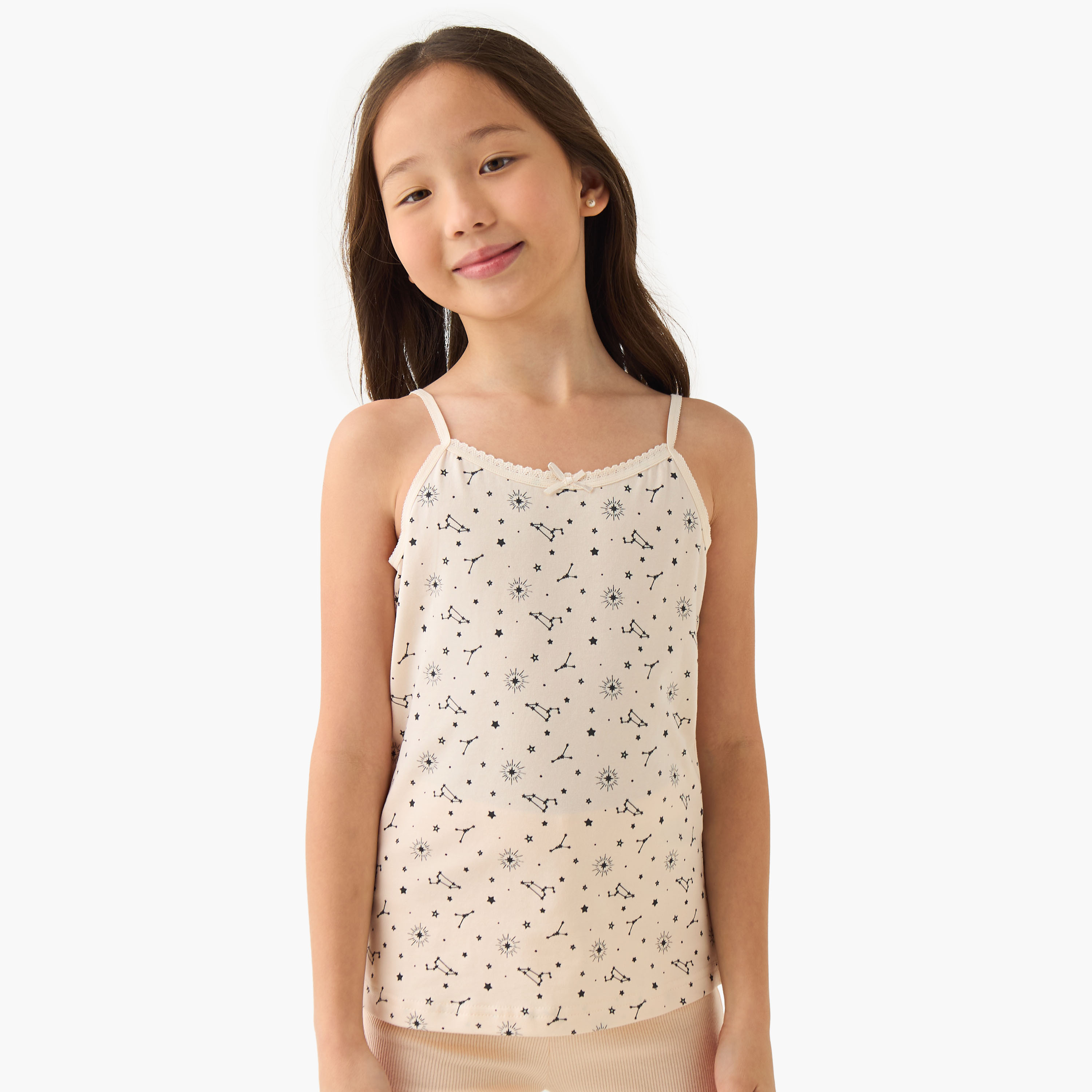 Juniors Girls Vests with Unicorn Print - Cotton - 3-Piece Set-girls-clothing-innerwear-vests-image-3