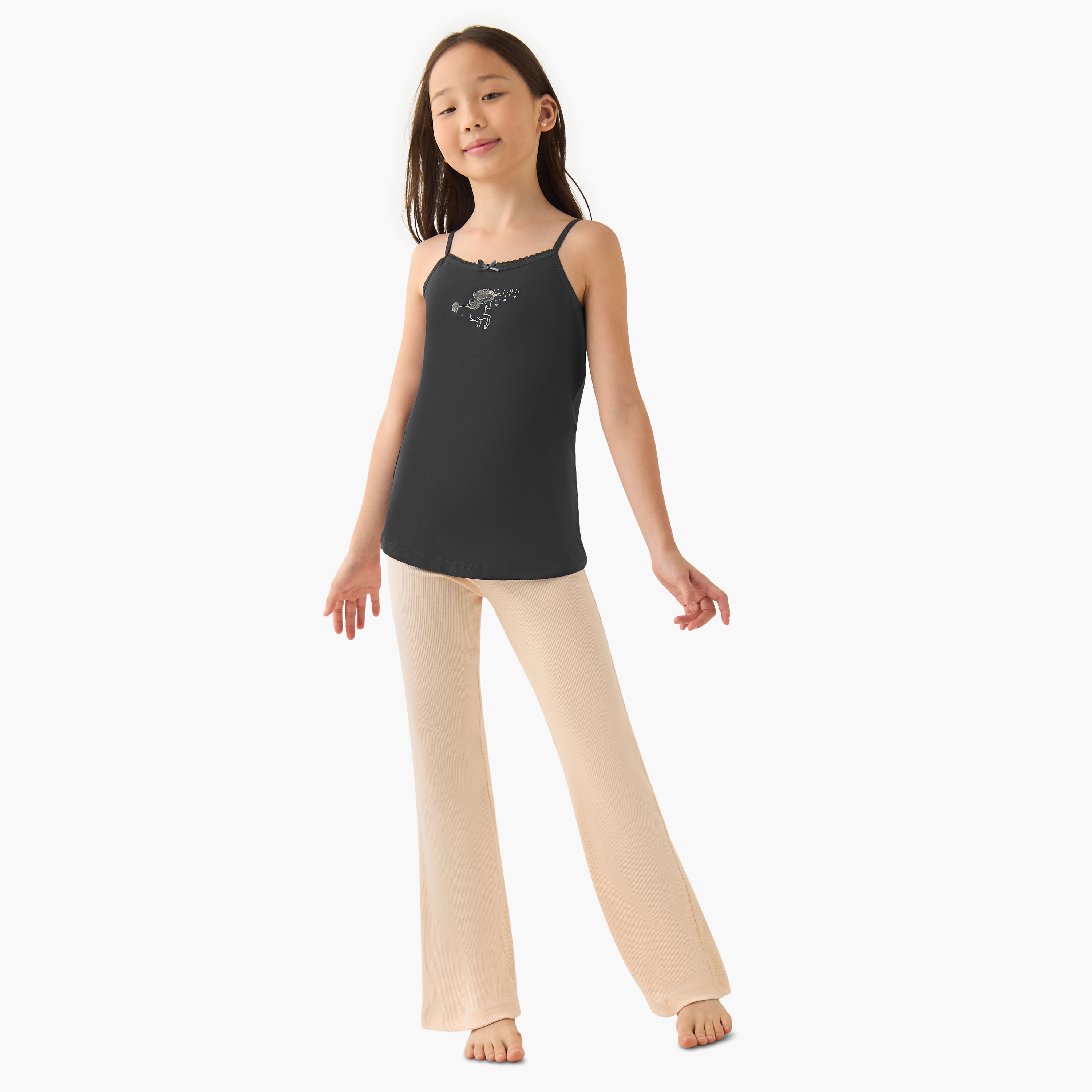 Juniors Girls Vests with Unicorn Print - Cotton - 3-Piece Set-girls-clothing-innerwear-vests-image-5