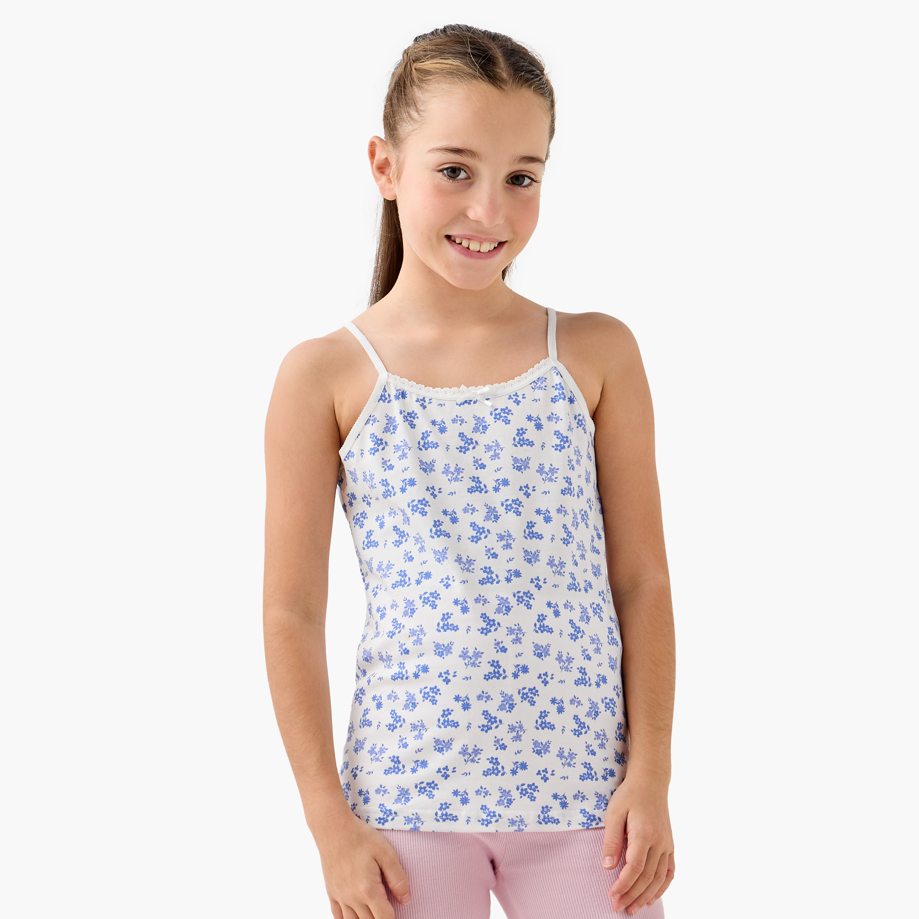 Juniors Printed Vest - Set of 7-girls-clothing-innerwear-vests-image-4