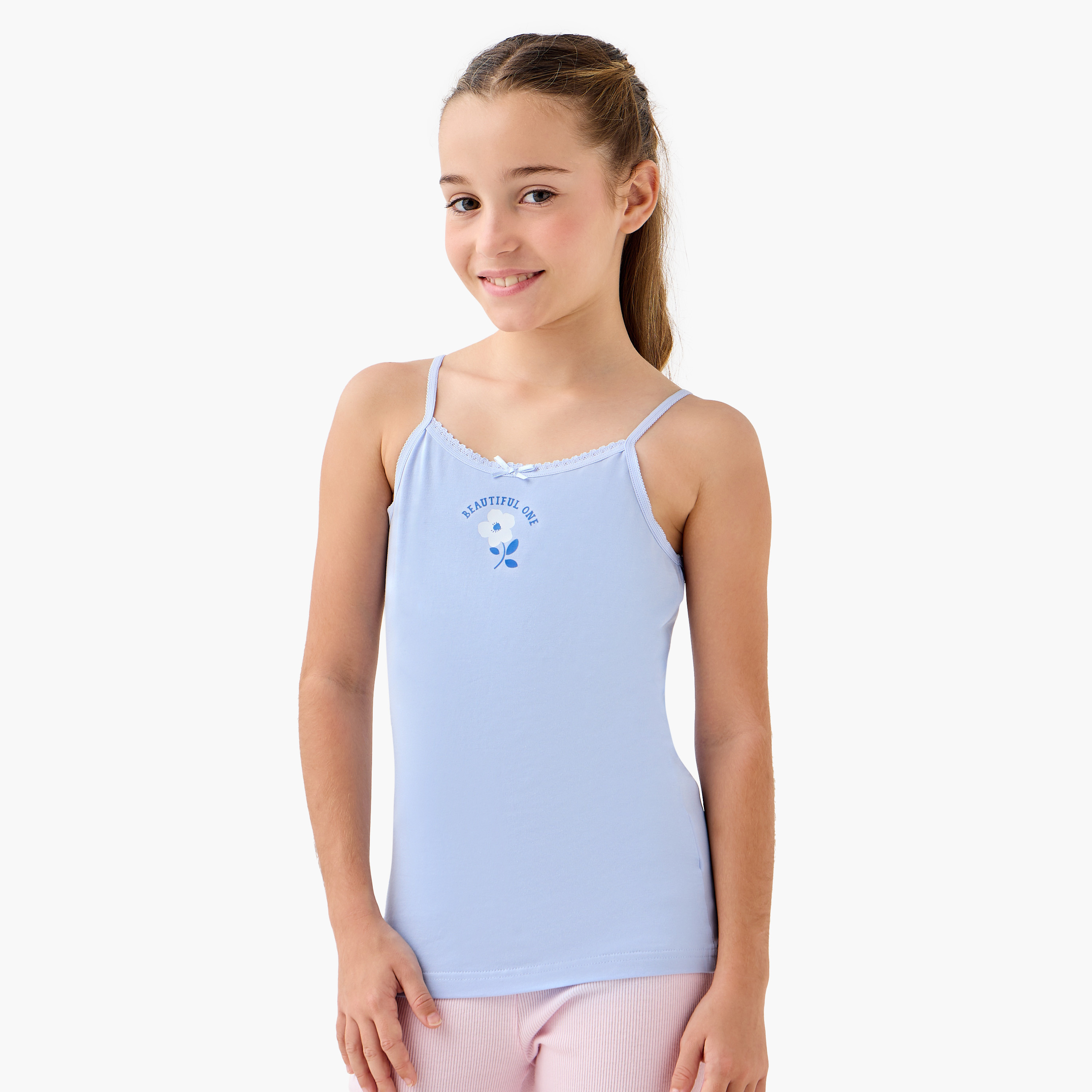 Juniors Printed Vest - Set of 7-girls-clothing-innerwear-vests-image-6
