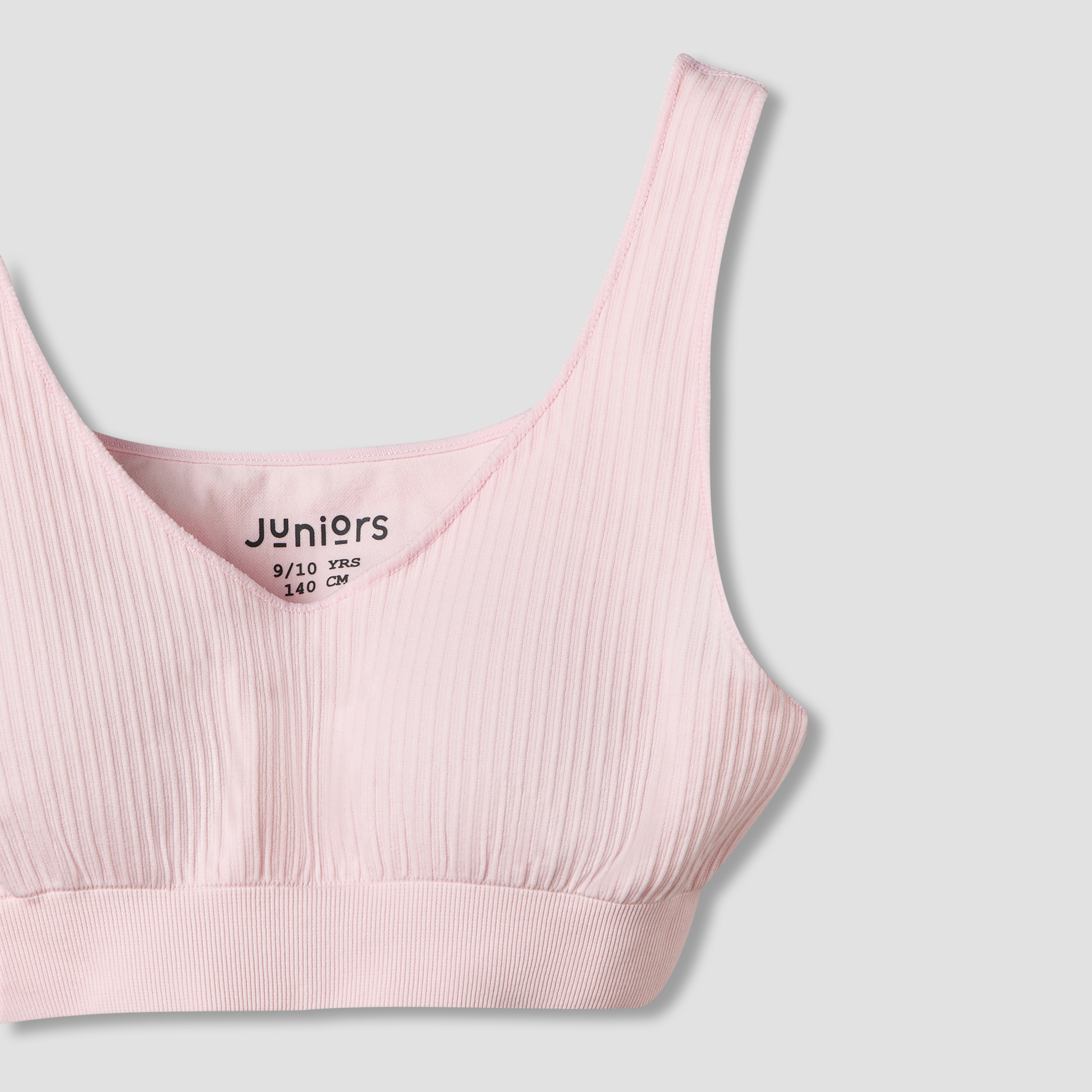 Pack of 2 Juniors Cotton Trainer Bra with Ribbed Texture-girls-clothing-innerwear-bras-image-4