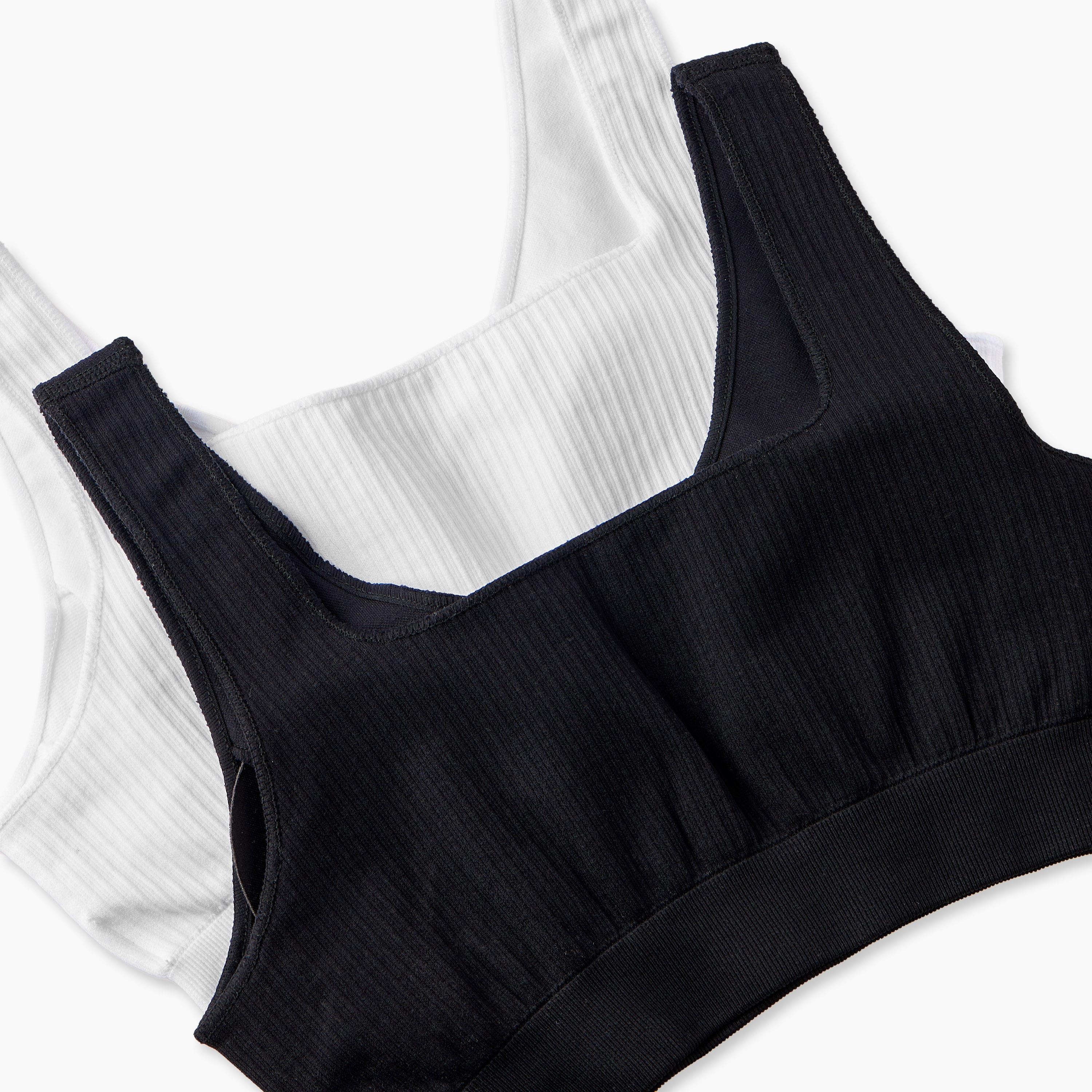Juniors Girls Bra with Ribbed Texture - Cotton - Set of 2-girls-clothing-innerwear-bras-image-7