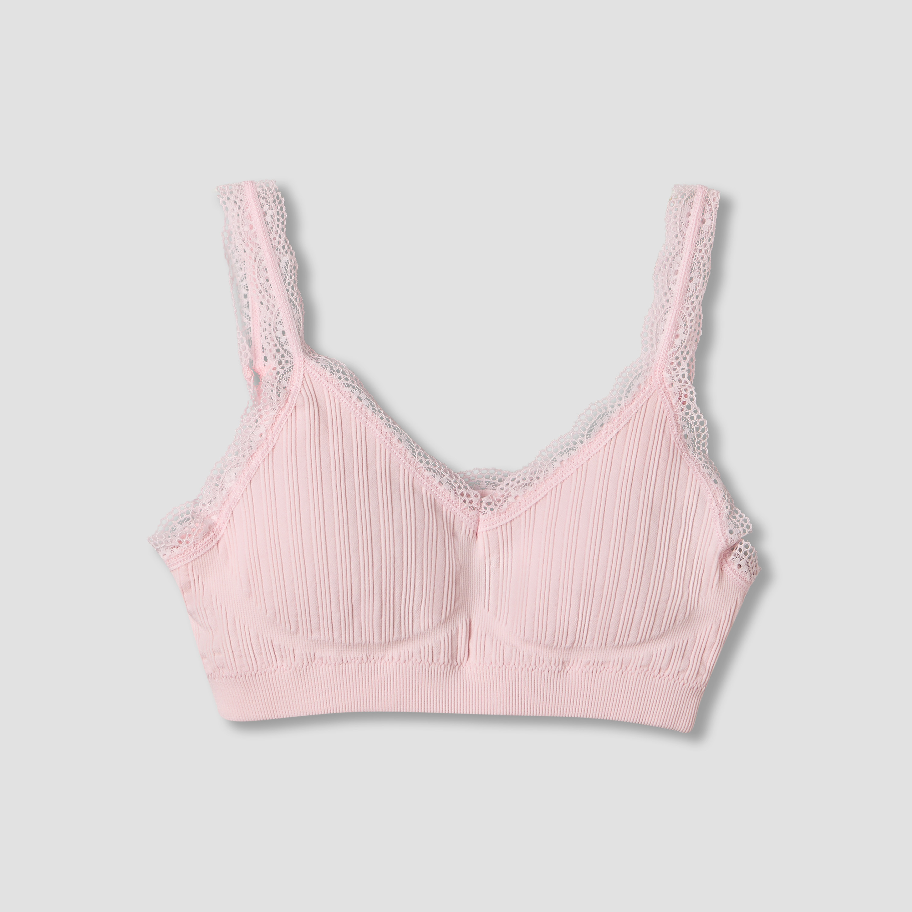 Pack of 2 Juniors Cotton Trainer Bra with Lace Trim-girls-clothing-innerwear-bras-image-2