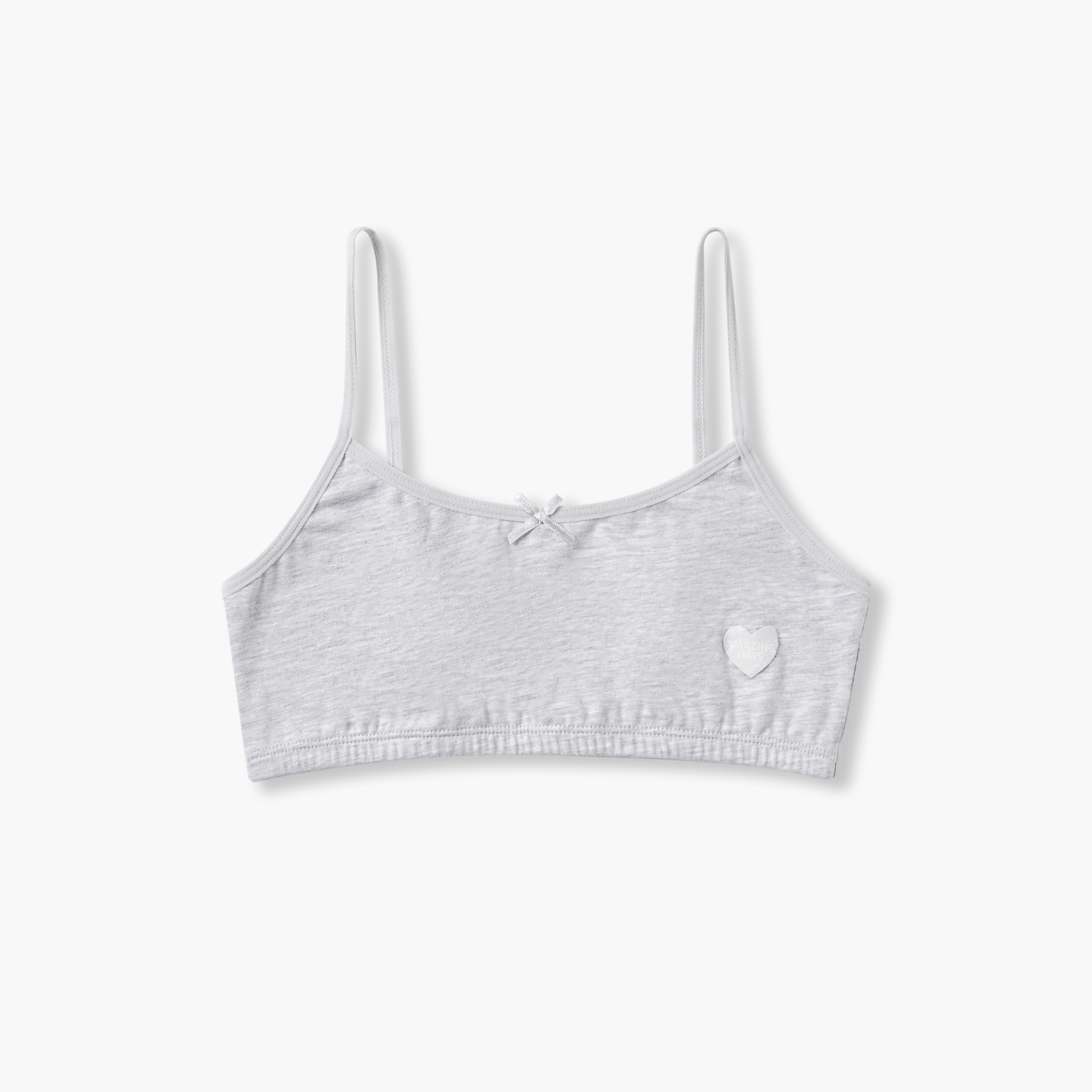 Juniors Girls Trainer Bra with Heart Print - Cotton-girls-clothing-innerwear-bras-image-2