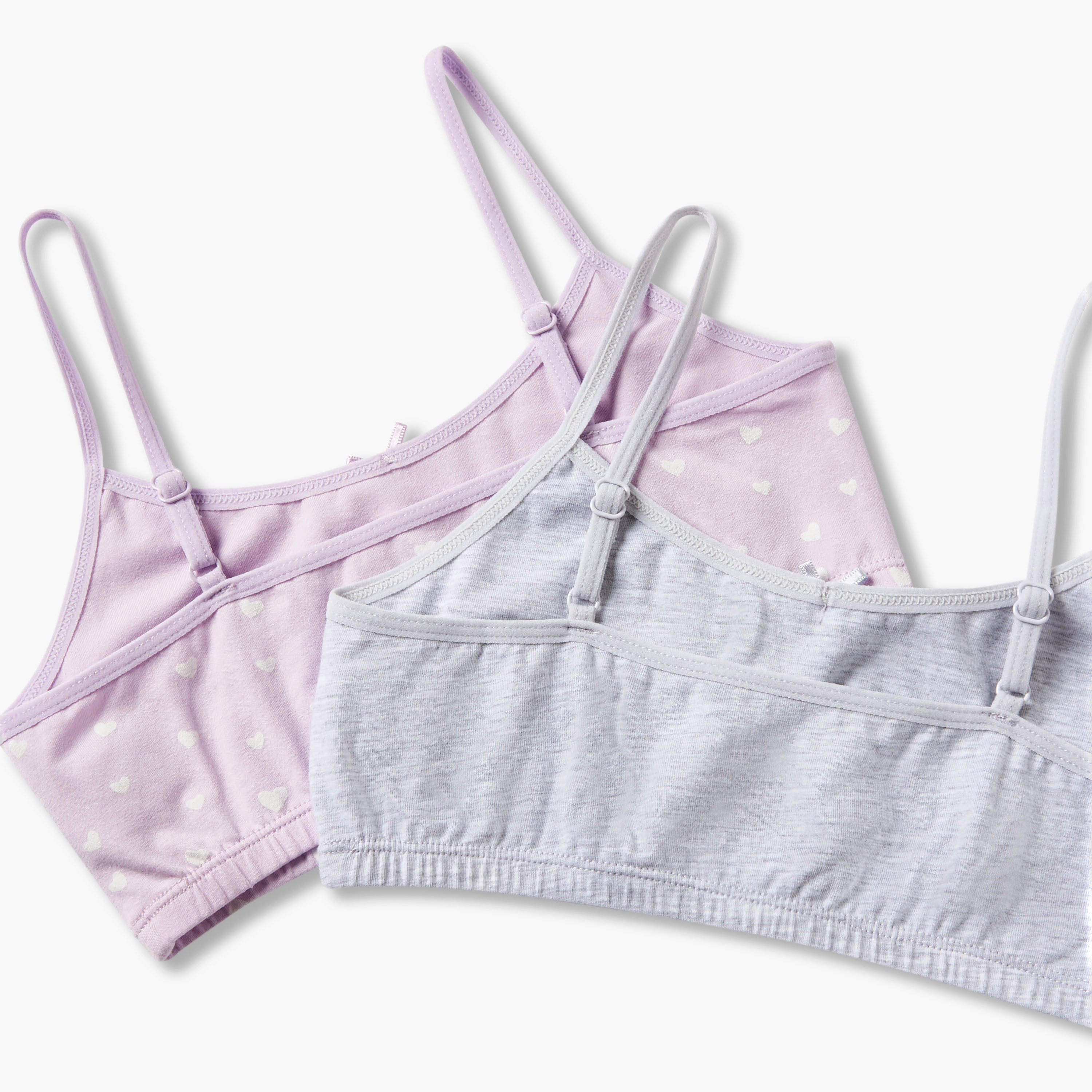Juniors Girls Trainer Bra with Heart Print - Cotton-girls-clothing-innerwear-bras-image-5
