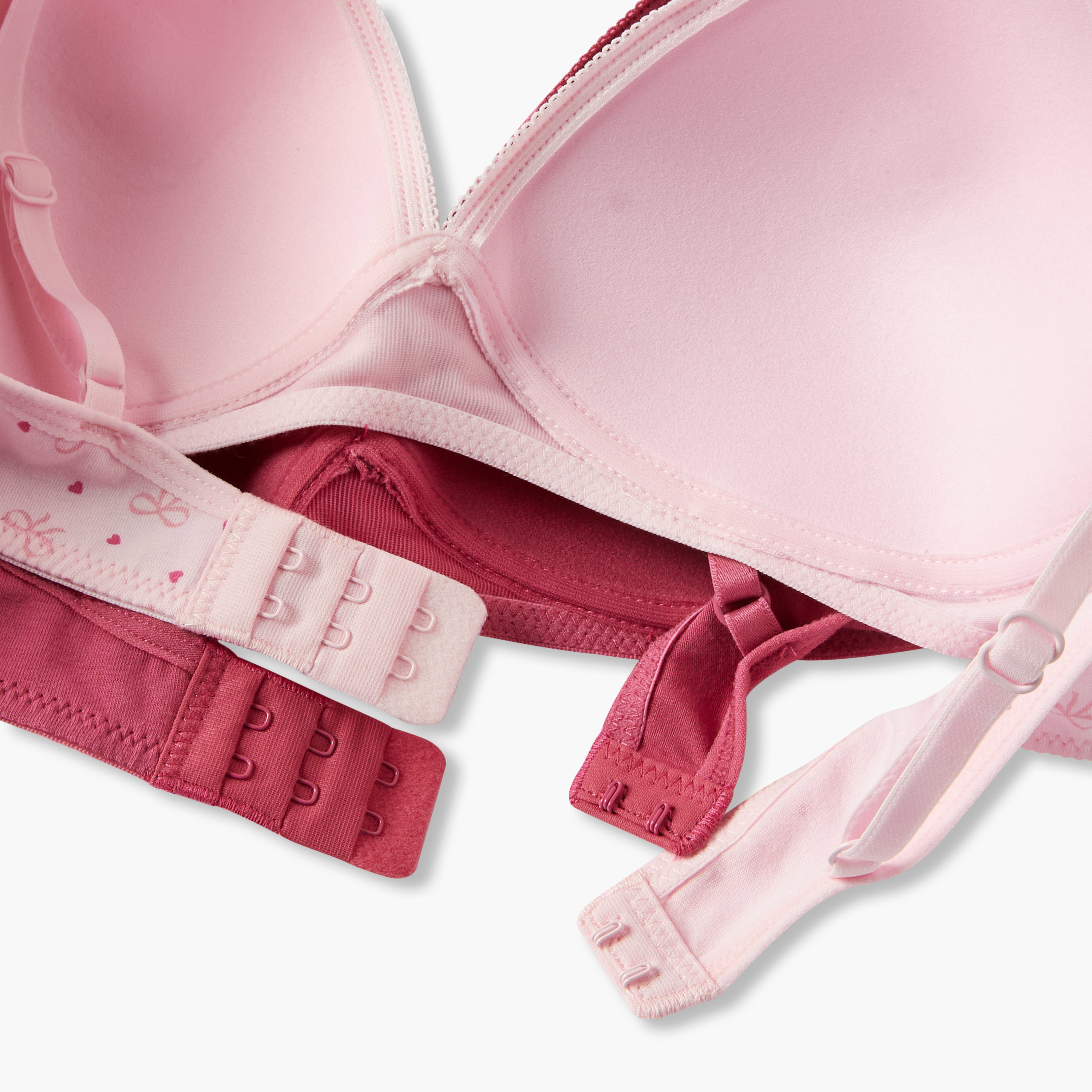 صدرية قطن بتفاصيل فيونكة للبنات من جونيورز - طقم من قطعتين-girls-clothing-innerwear-bras-image-5