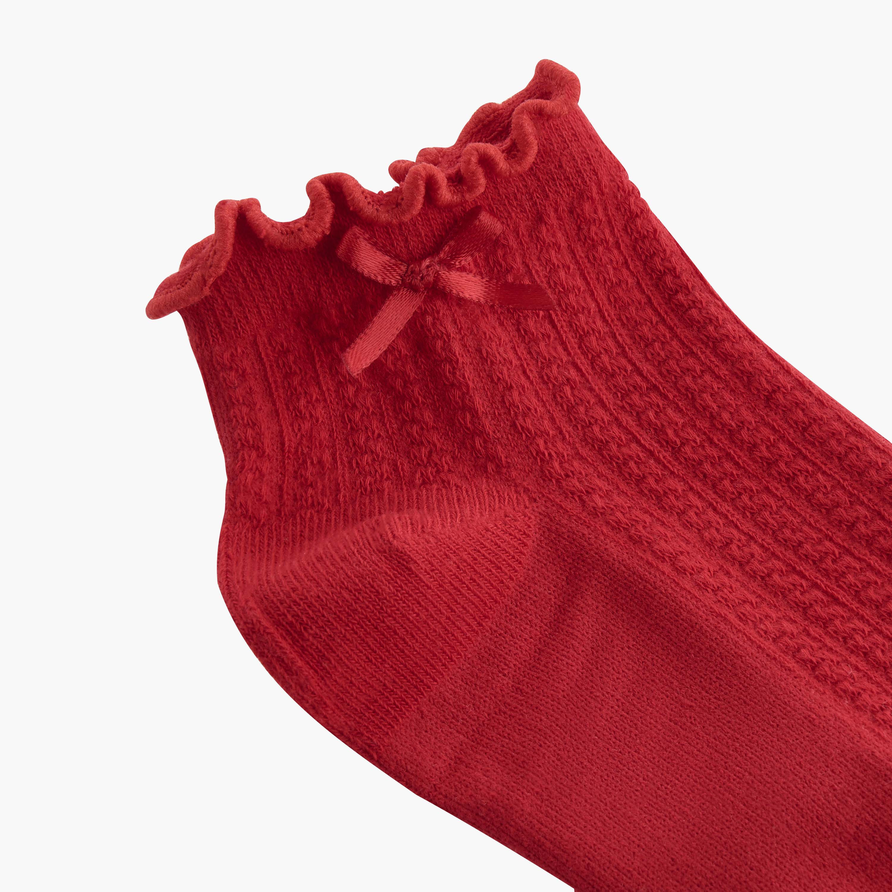 Juniors Assorted Ankle Length Socks with Lettuce Hem - Set of 3-girls-accessories-socks-image-3