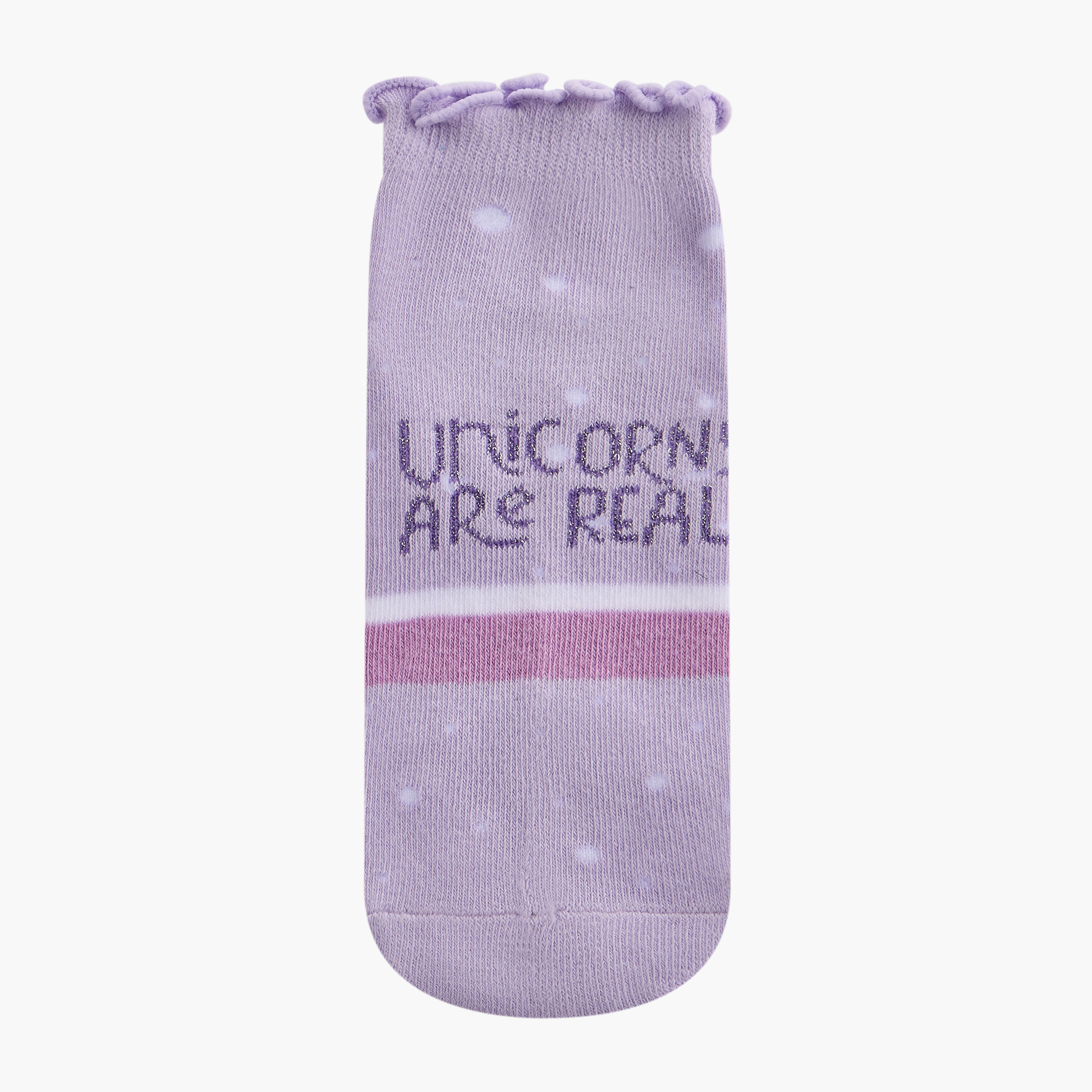 Juniors Unicorn Print Ankle Length Socks - Set of 3-girls-accessories-socks-image-2