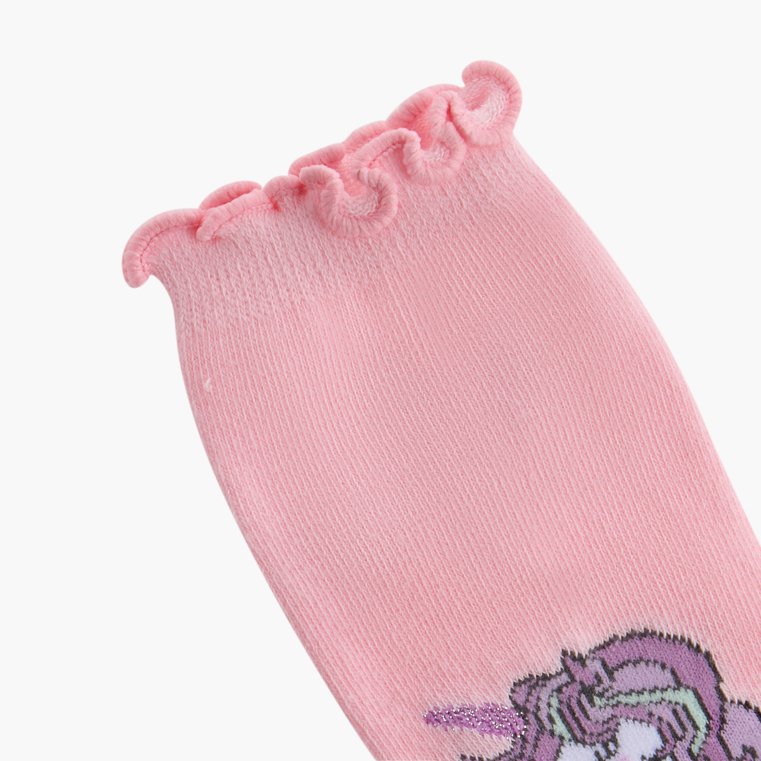 Juniors Unicorn Print Ankle Length Socks - Set of 3-girls-accessories-socks-image-5