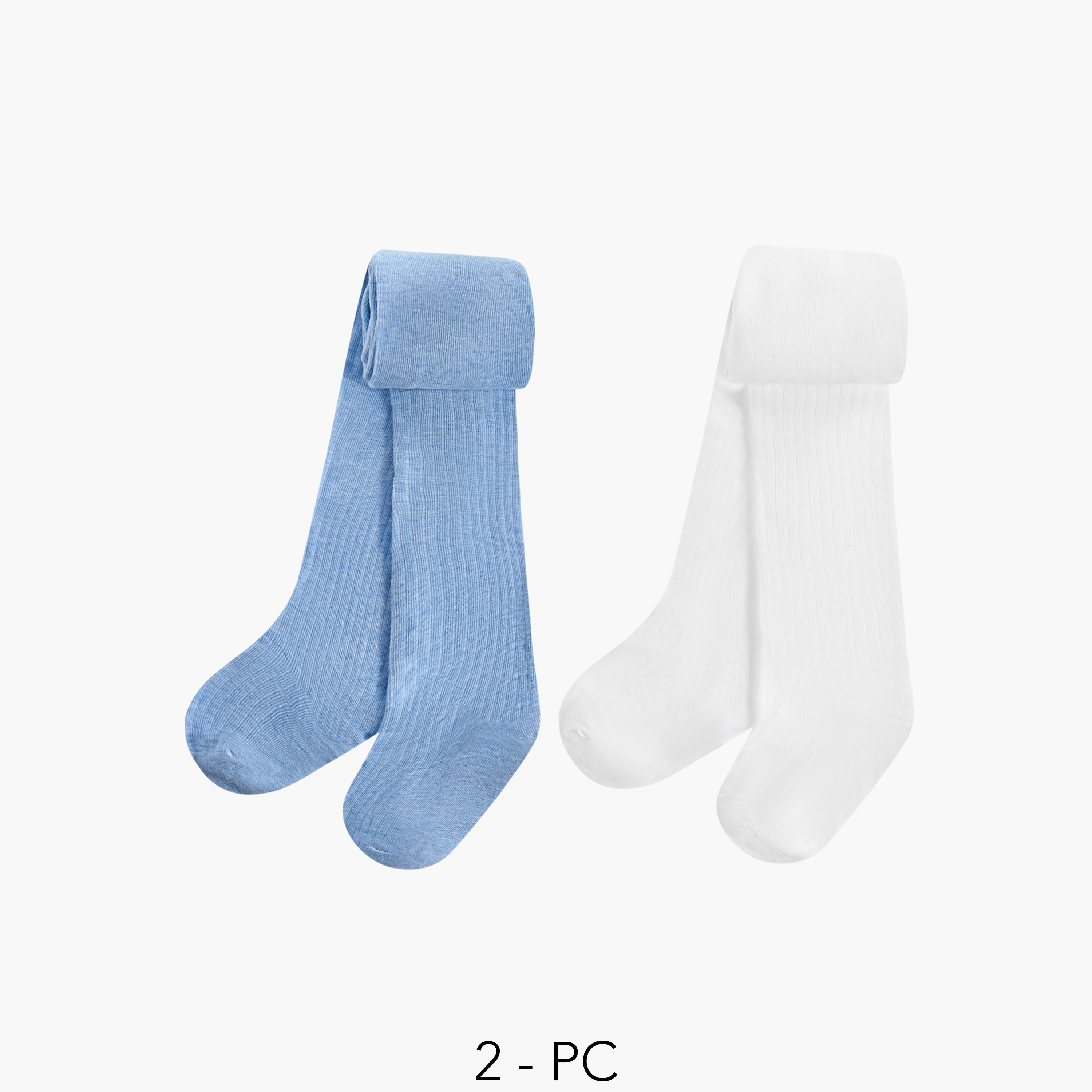 Pack of 2 Juniors Girls Tights Textured-girls-accessories-socks-image-2
