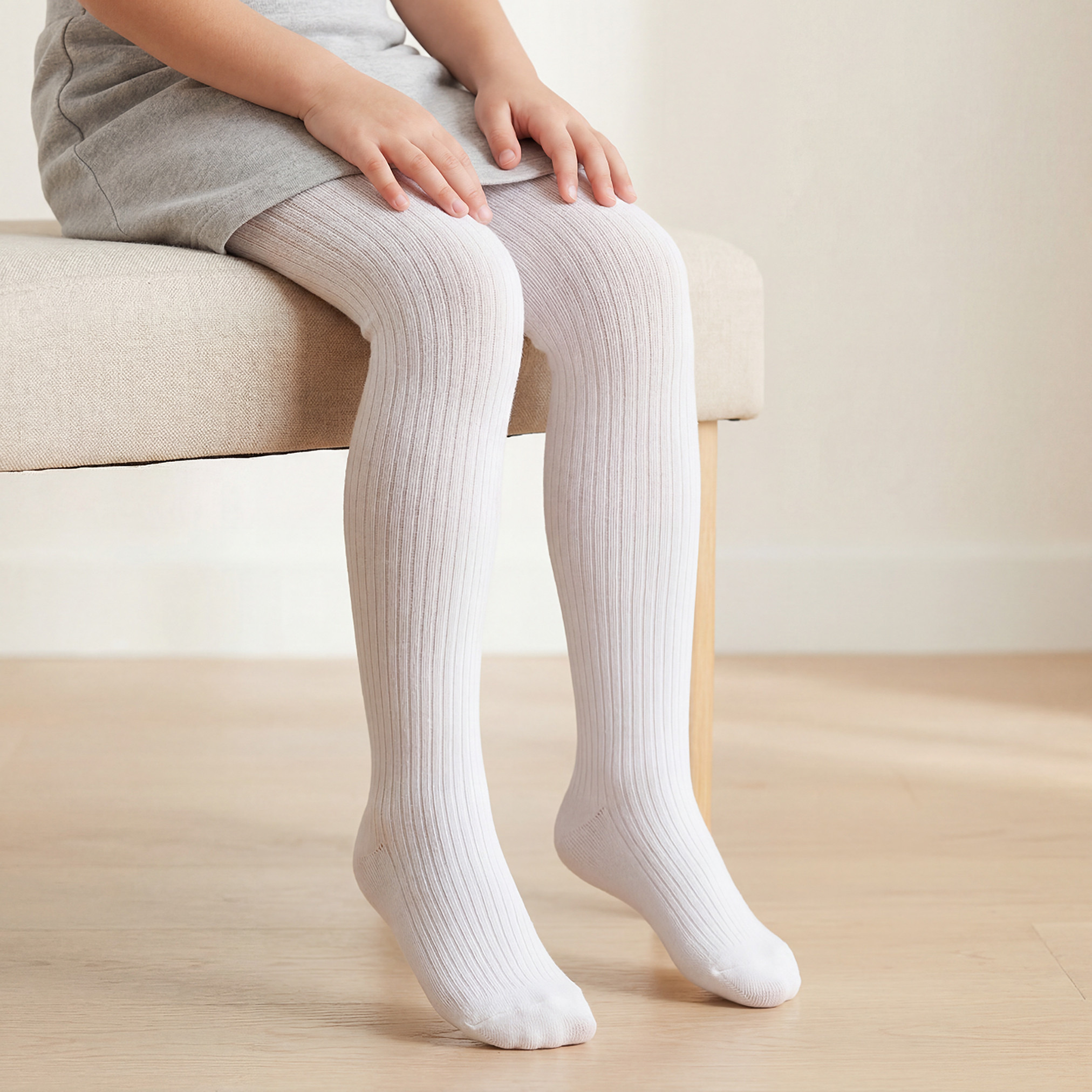 Pack of 2 Juniors Girls Tights Textured-girls-accessories-socks-image-1