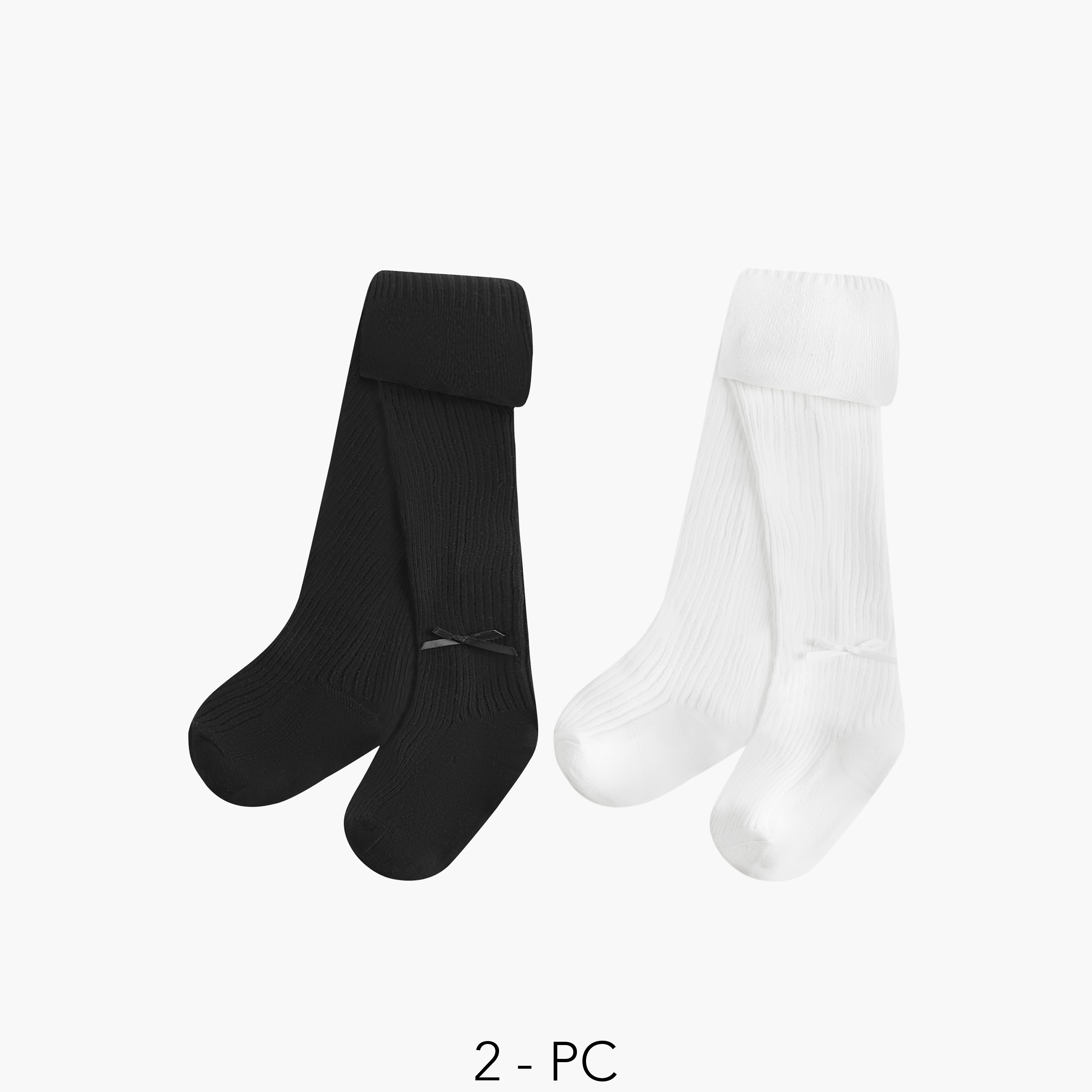 Pack of 2 Juniors Tights with Bow Accent-girls-accessories-socks-image-1