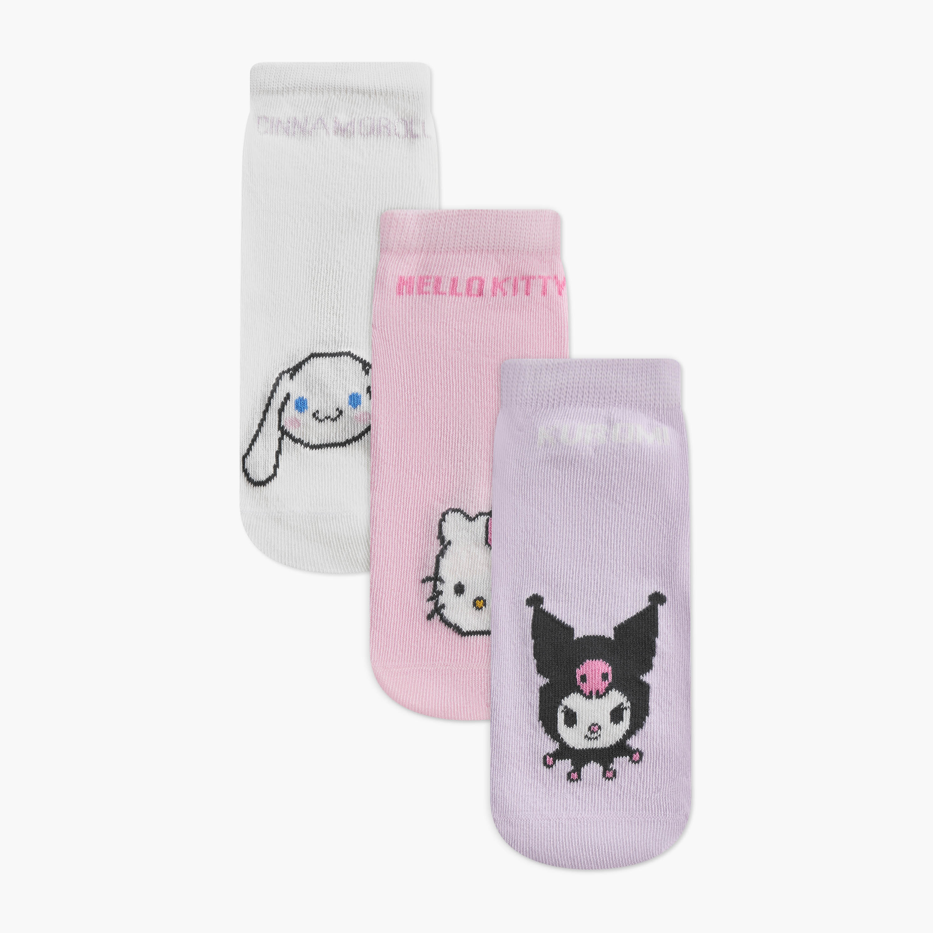 Pack of 3 Sanrio Girls Socks with Hello Kitty and Friends Print-girls-accessories-socks-image-1
