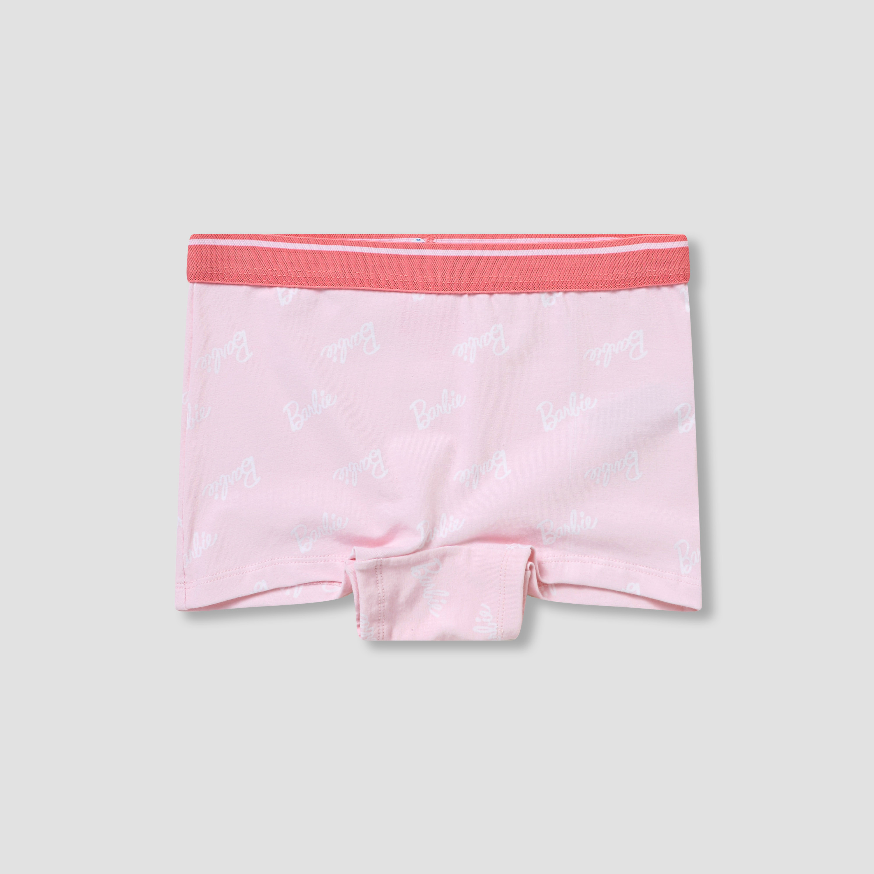 Pack of 3 Cotton Boxers with Barbie Print-girls-clothing-innerwear-panties-image-4