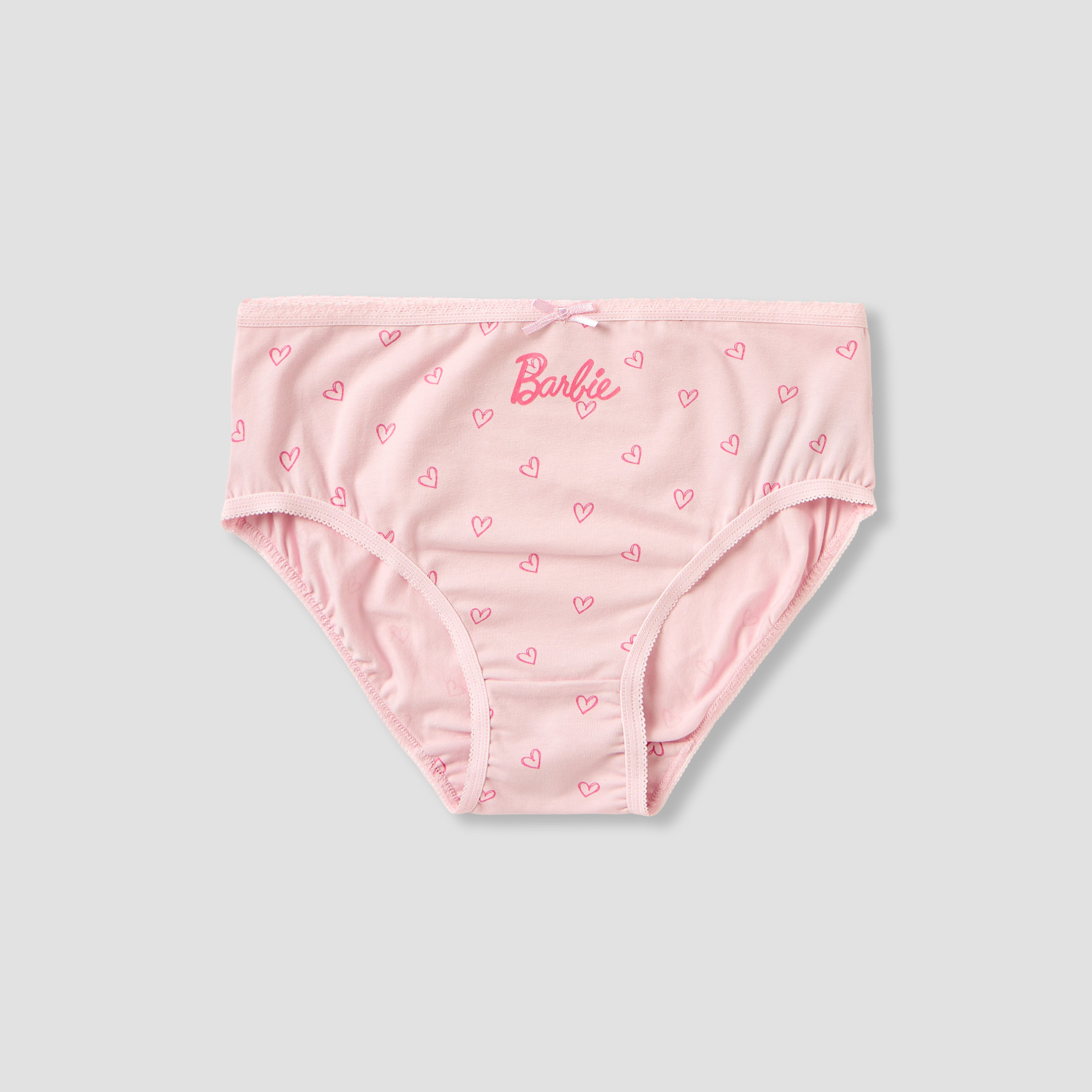 Pack of 3 Cotton Briefs with Barbie Print-girls-clothing-innerwear-panties-image-3