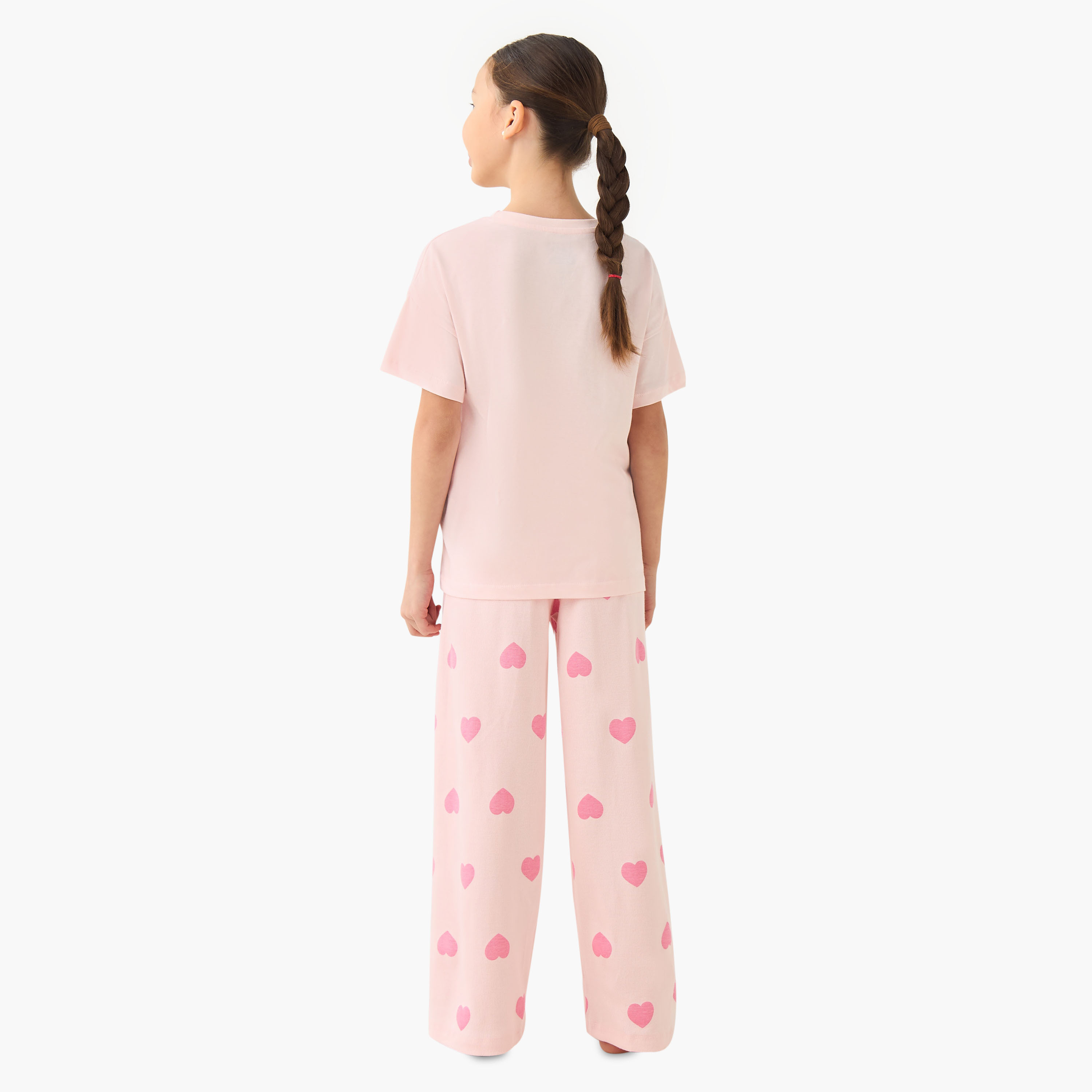 Disney Girls T-shirt and Pyjama Set with Lotso Print - Cotton - Short Sleeves - Crew Neck-girls-clothing-nightwear-image-3