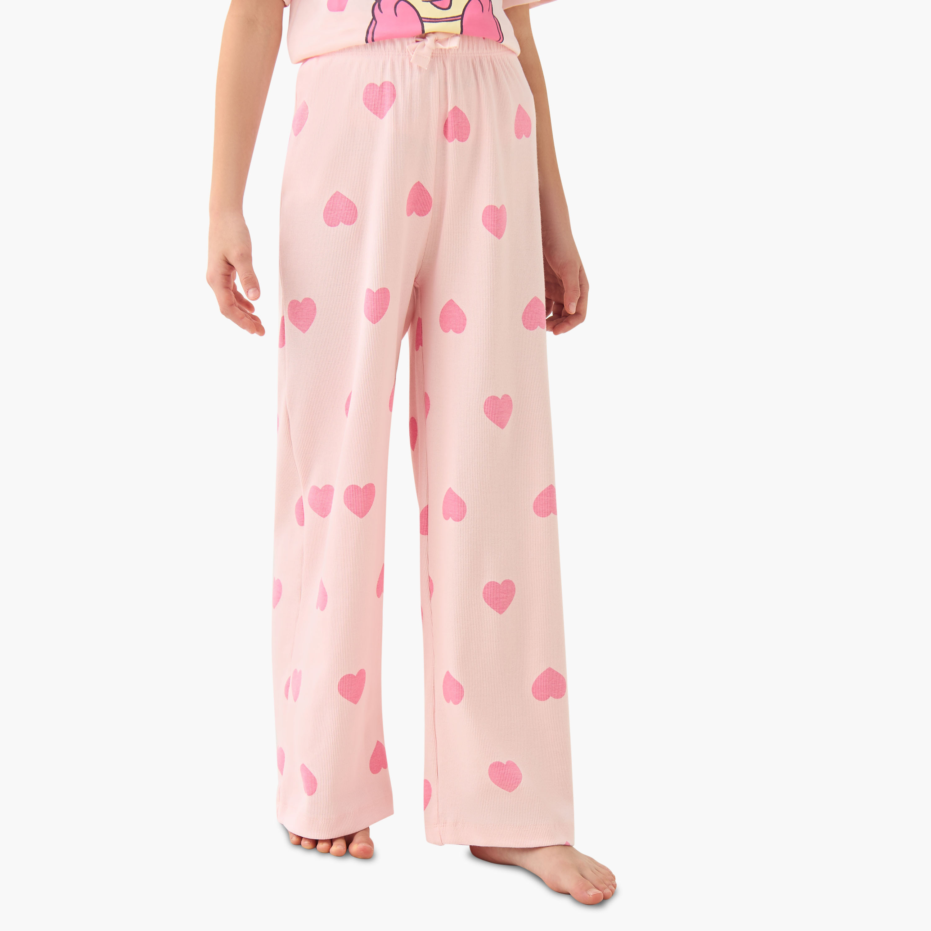 Disney Girls T-shirt and Pyjama Set with Lotso Print - Cotton - Short Sleeves - Crew Neck-girls-clothing-nightwear-image-4