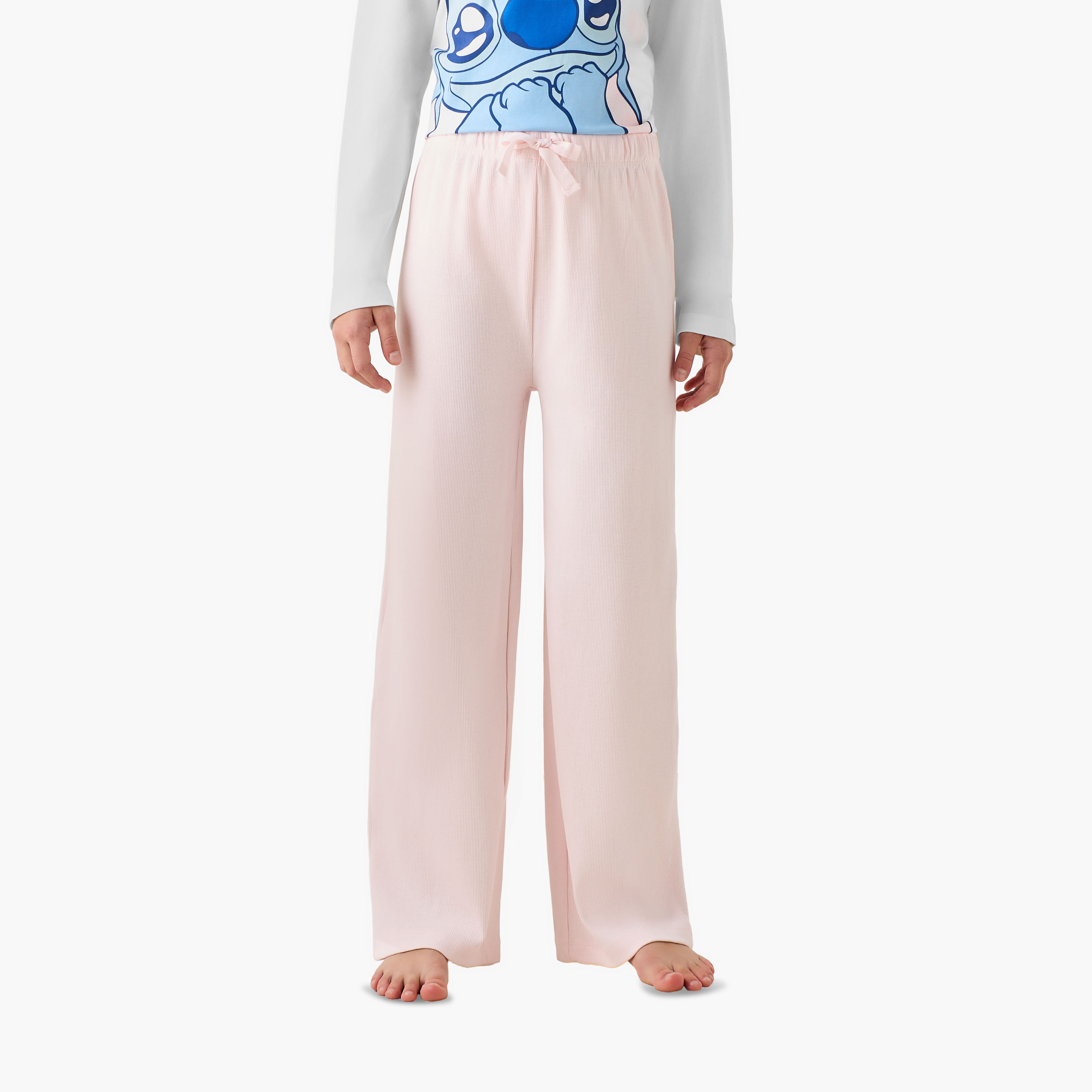 Stitch Print Pyjama Set-girls-clothing-nightwear-image-3