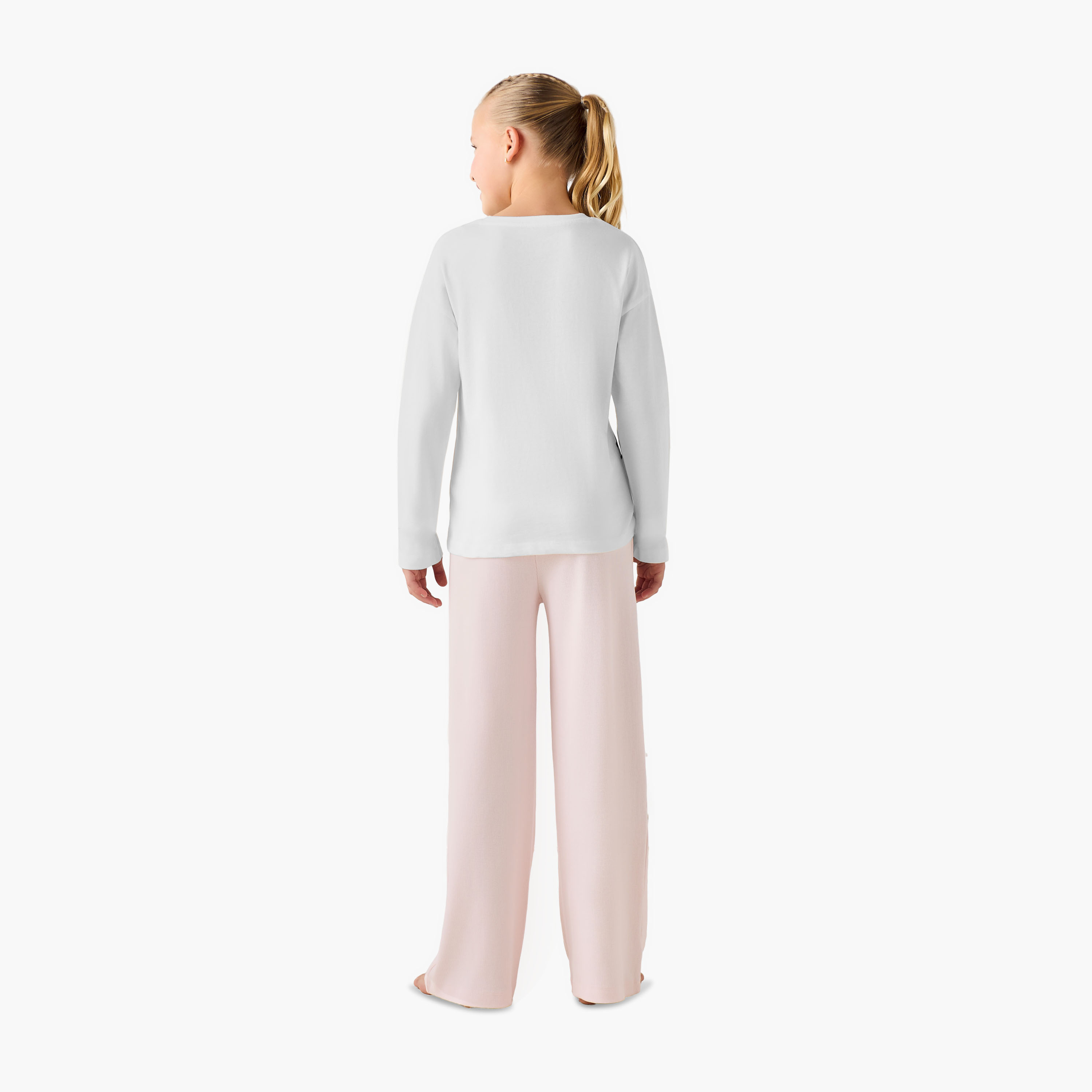 Stitch Print Pyjama Set-girls-clothing-nightwear-image-4