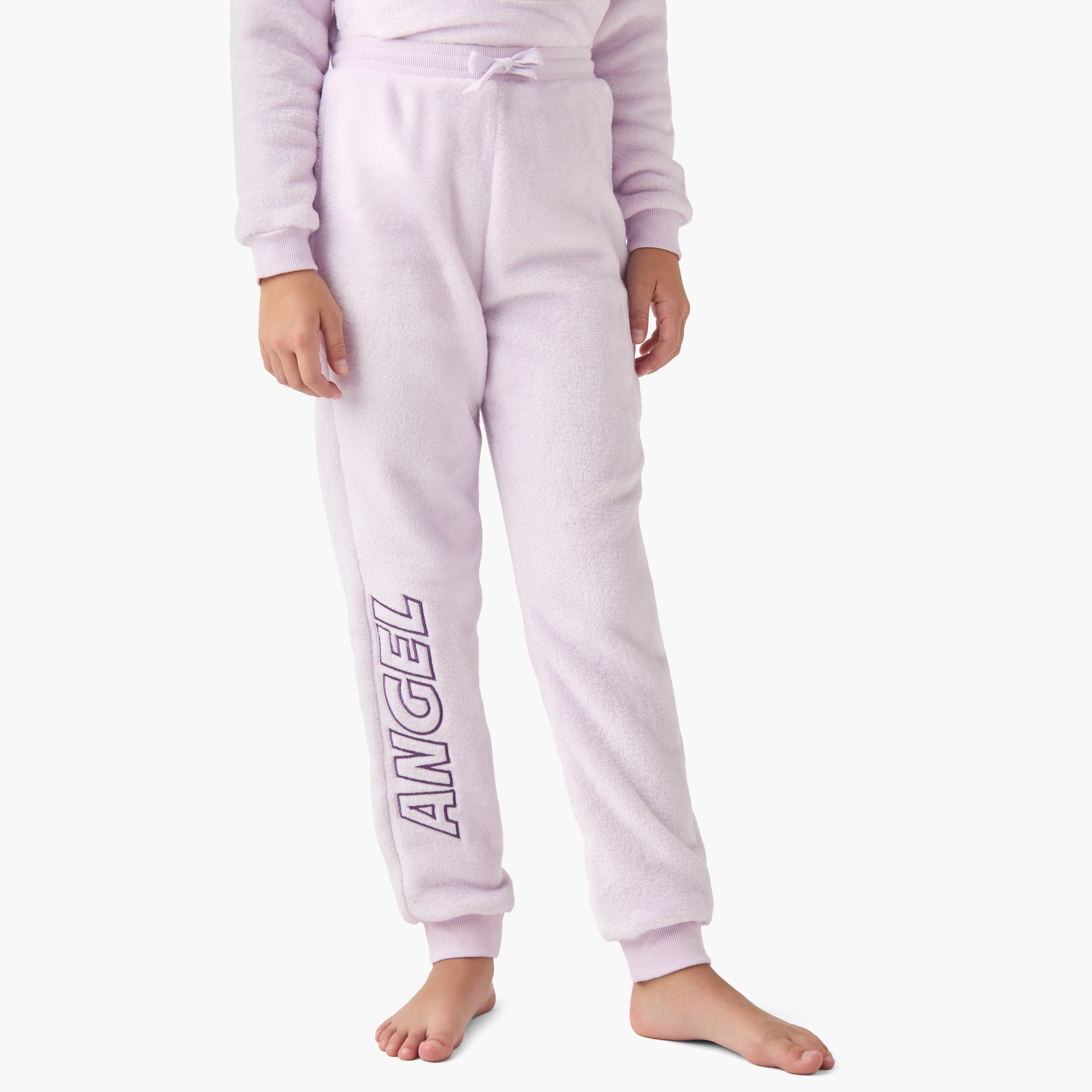 Disney Girls Sweatshirt and Pyjama Set with Stitch Angel Texture - Polyester - Long Sleeves - Hood-girls-clothing-nightwear-image-3
