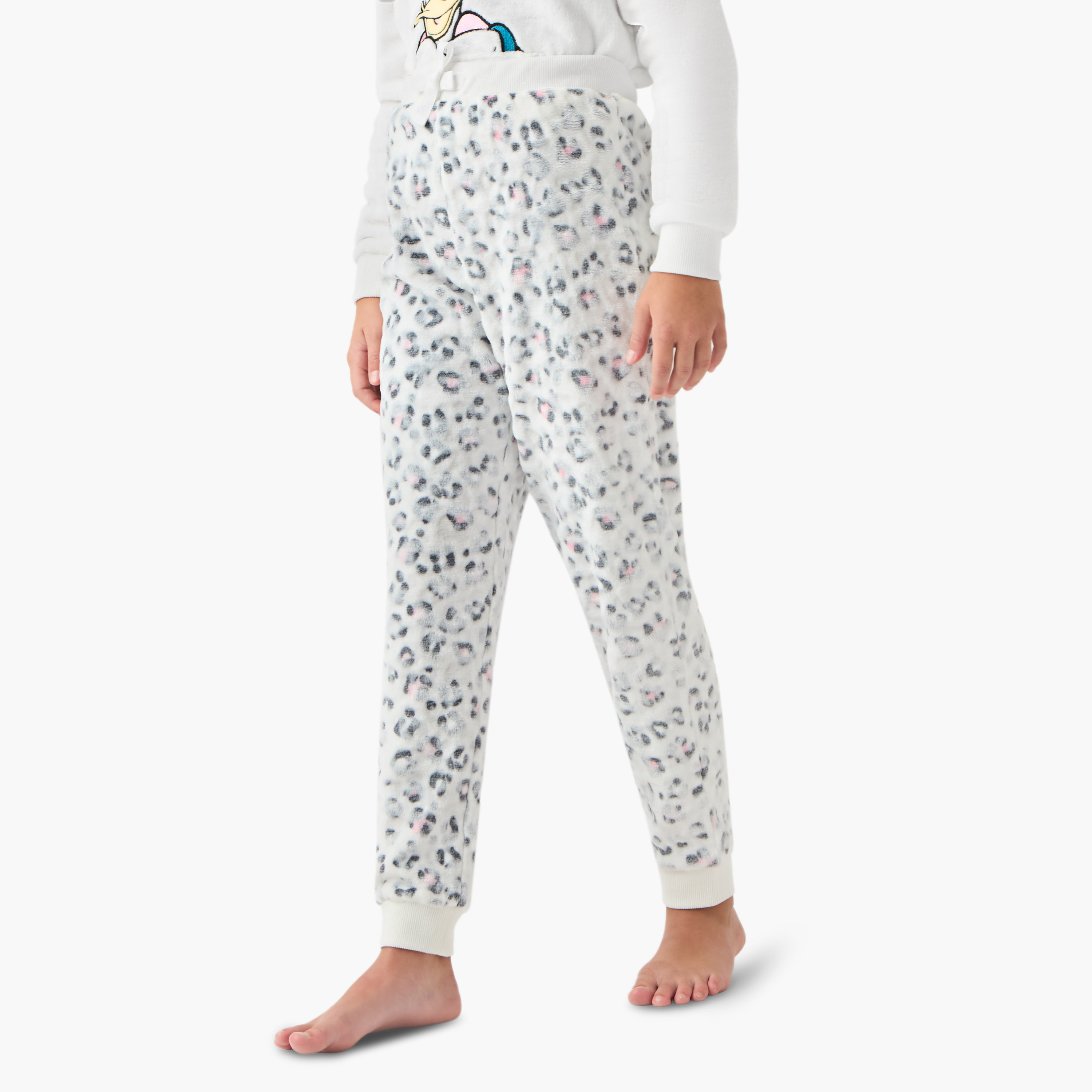 Disney Girls Pyjama Set with Daisy Duck Print - Cotton Blend - Long Sleeves - Round Neck-girls-clothing-nightwear-image-3