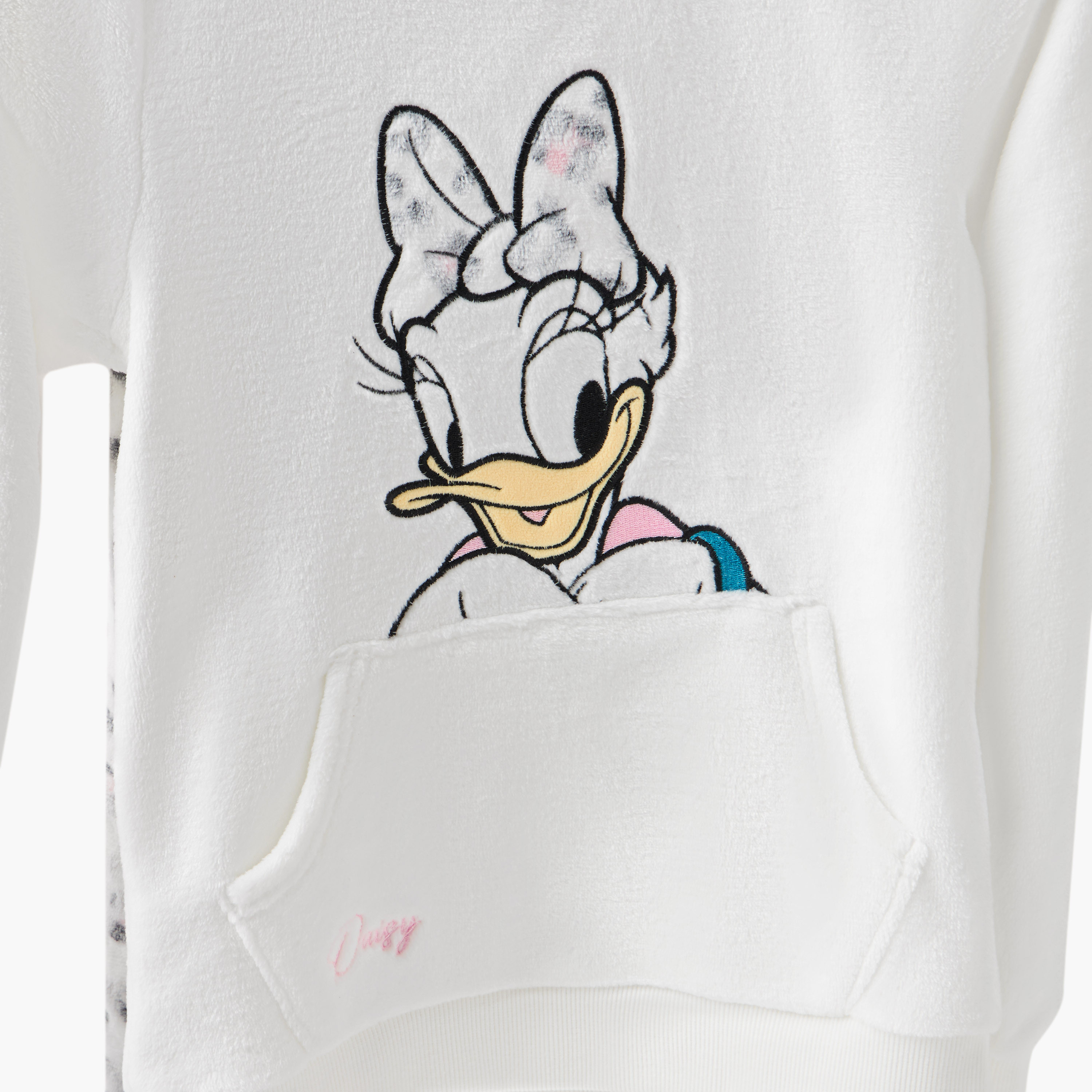 Disney Girls Pyjama Set with Daisy Duck Print - Cotton Blend - Long Sleeves - Round Neck-girls-clothing-nightwear-image-6