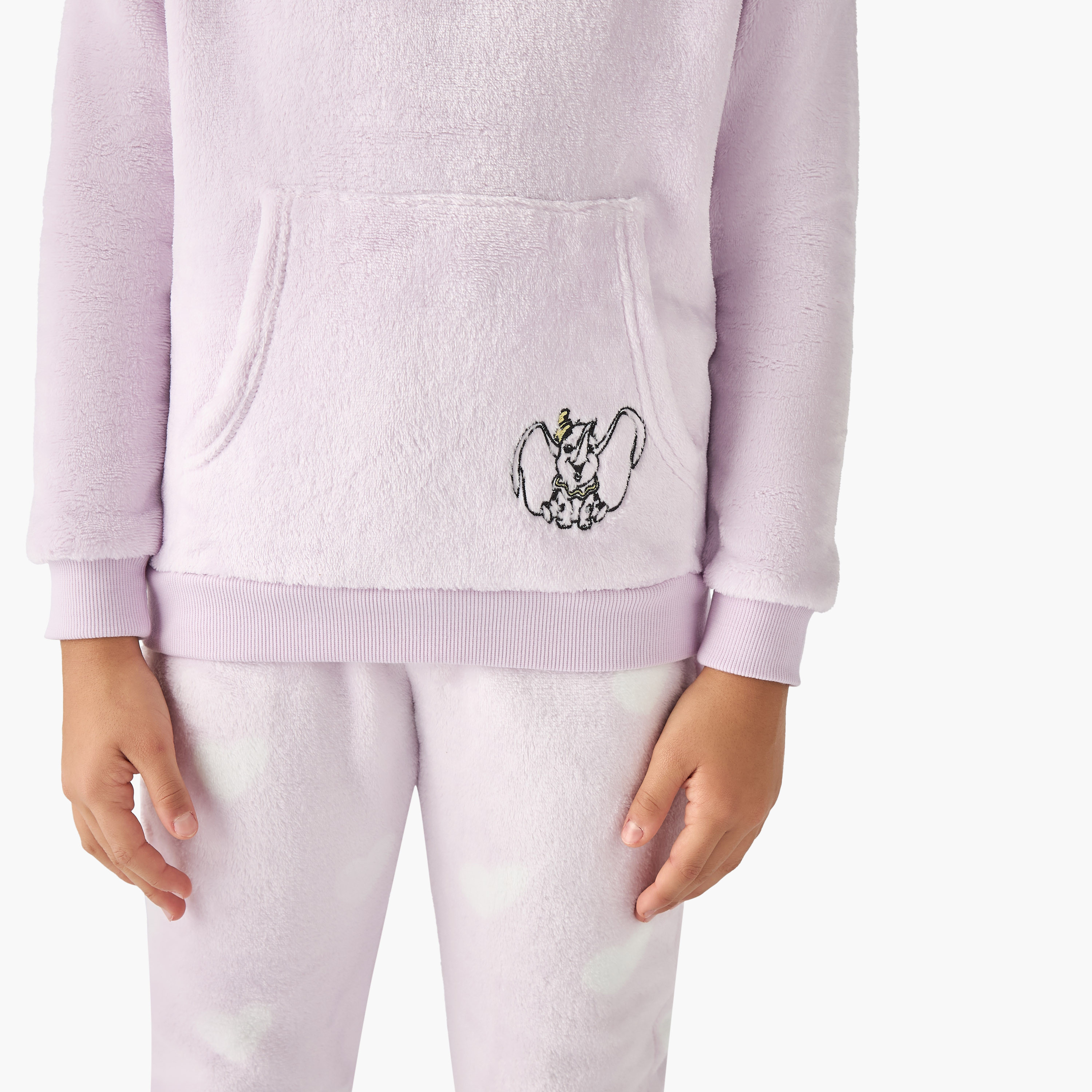 Disney Dumbo Textured T-shirt and Pyjama Set-girls-clothing-winterwear-pyjamasets-image-5