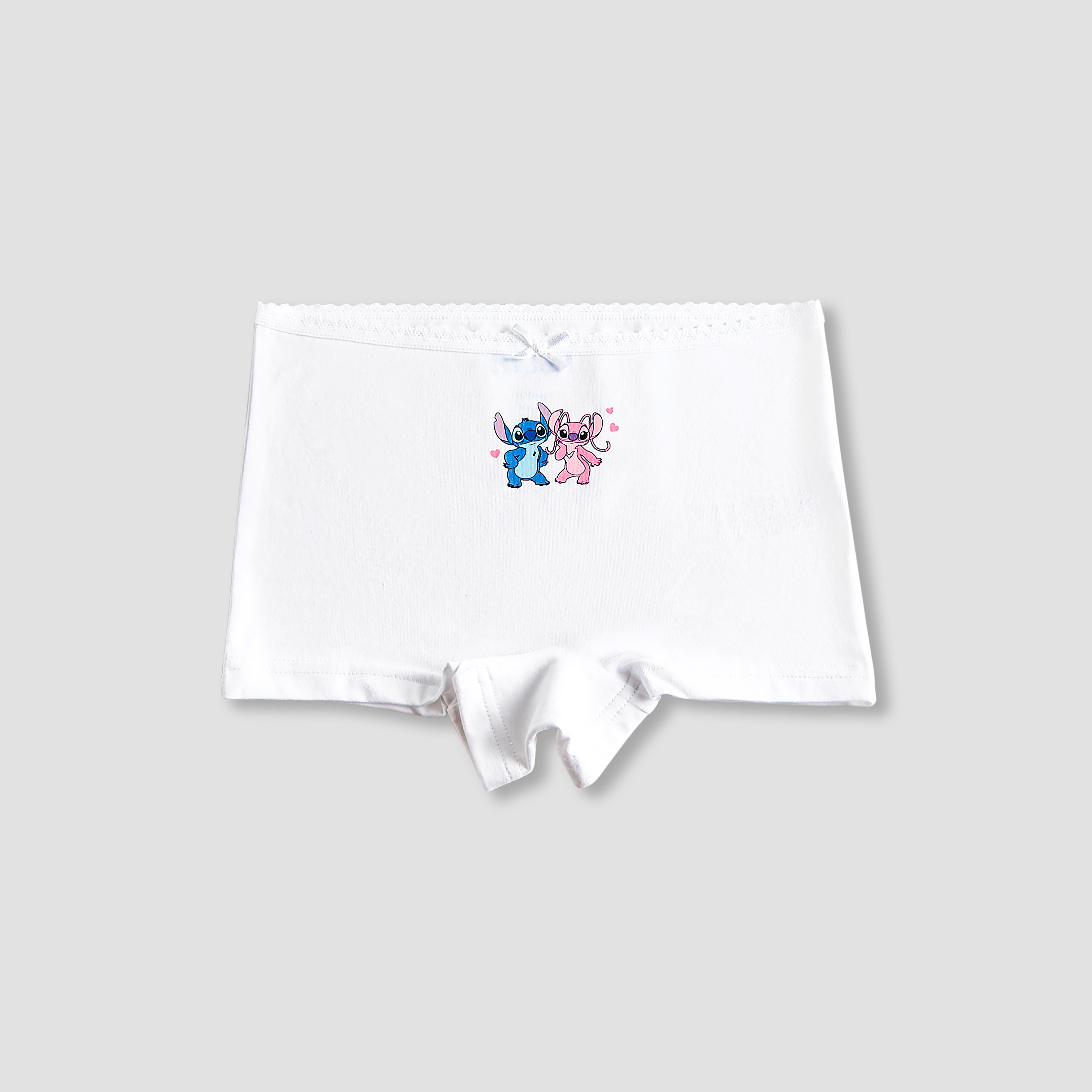 Pack of 3 Disney Cotton Boxers with Angel and Stitch Print-girls-clothing-innerwear-panties-image-3