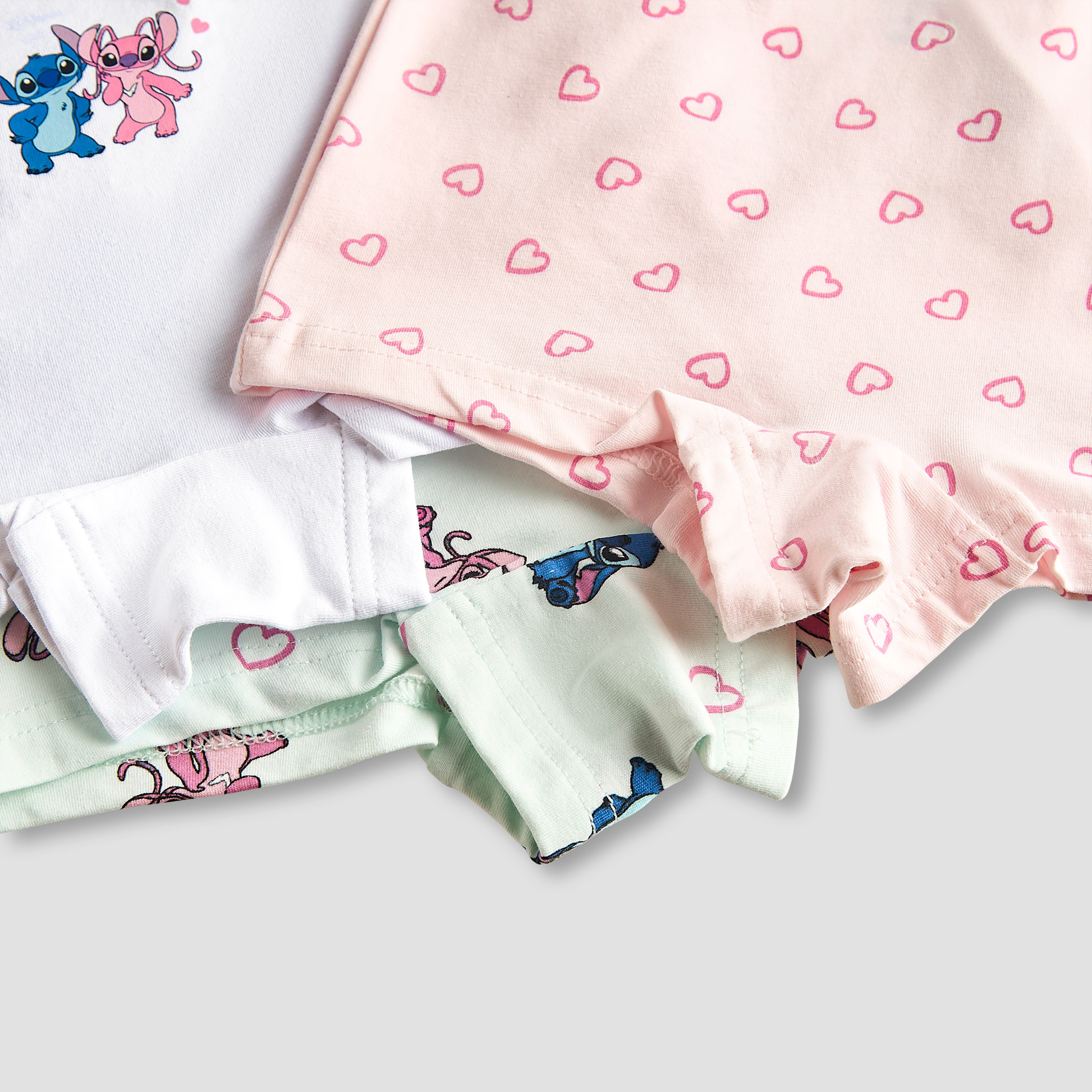 Pack of 3 Disney Cotton Boxers with Angel and Stitch Print-girls-clothing-innerwear-panties-image-6