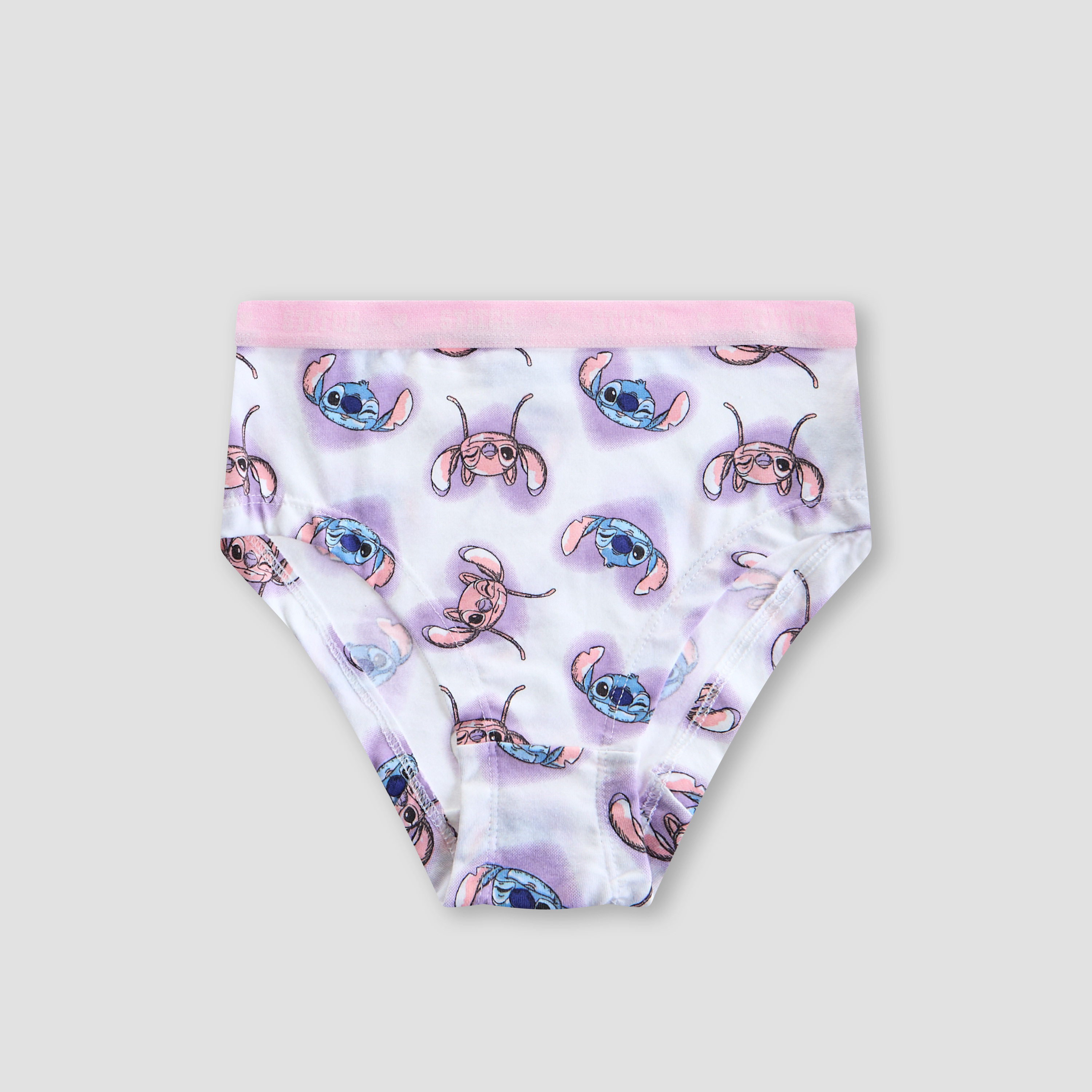 Pack of 7 Disney Cotton Briefs with Stitch and Angel Print-girls-clothing-innerwear-panties-image-2