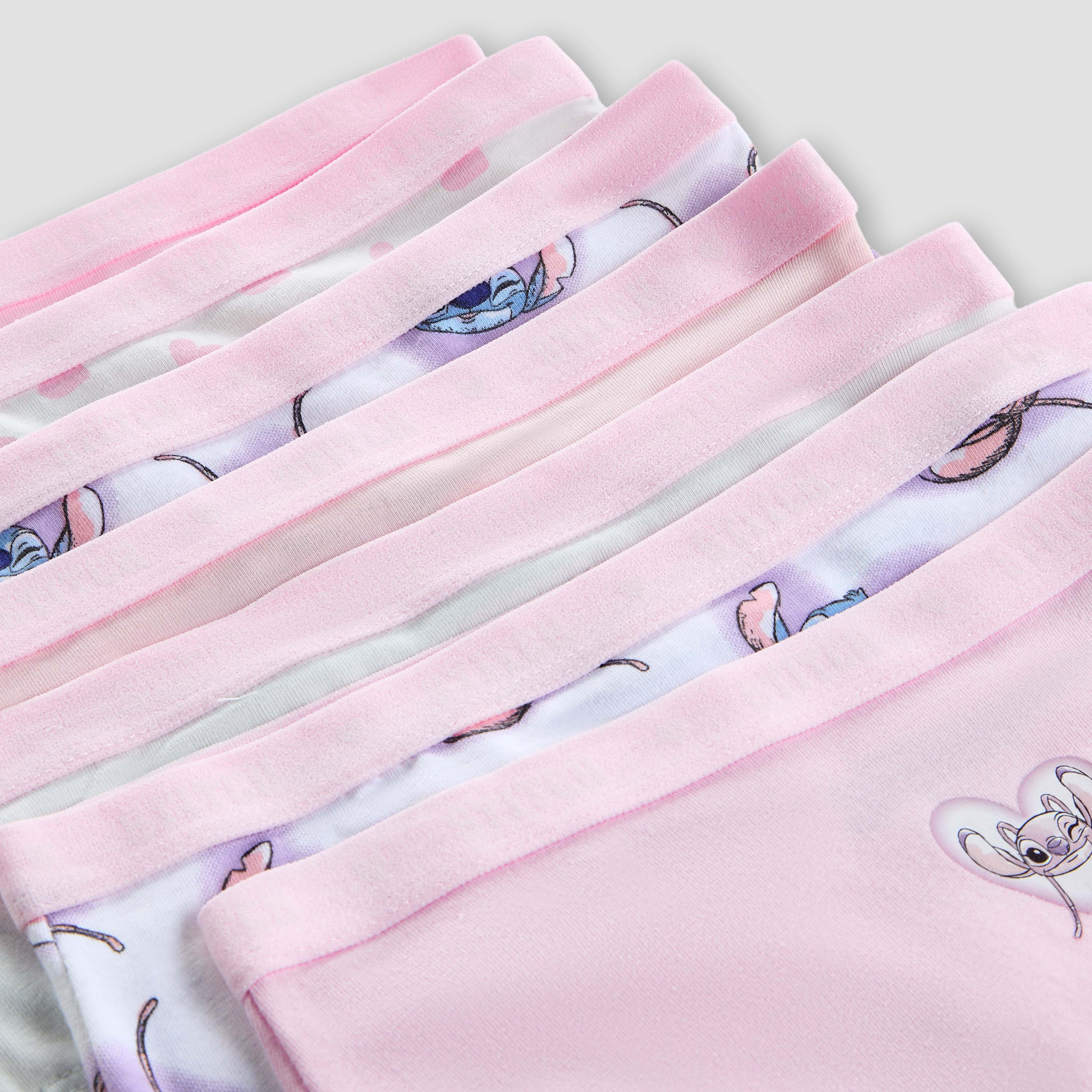 Pack of 7 Disney Cotton Briefs with Stitch and Angel Print-girls-clothing-innerwear-panties-image-9