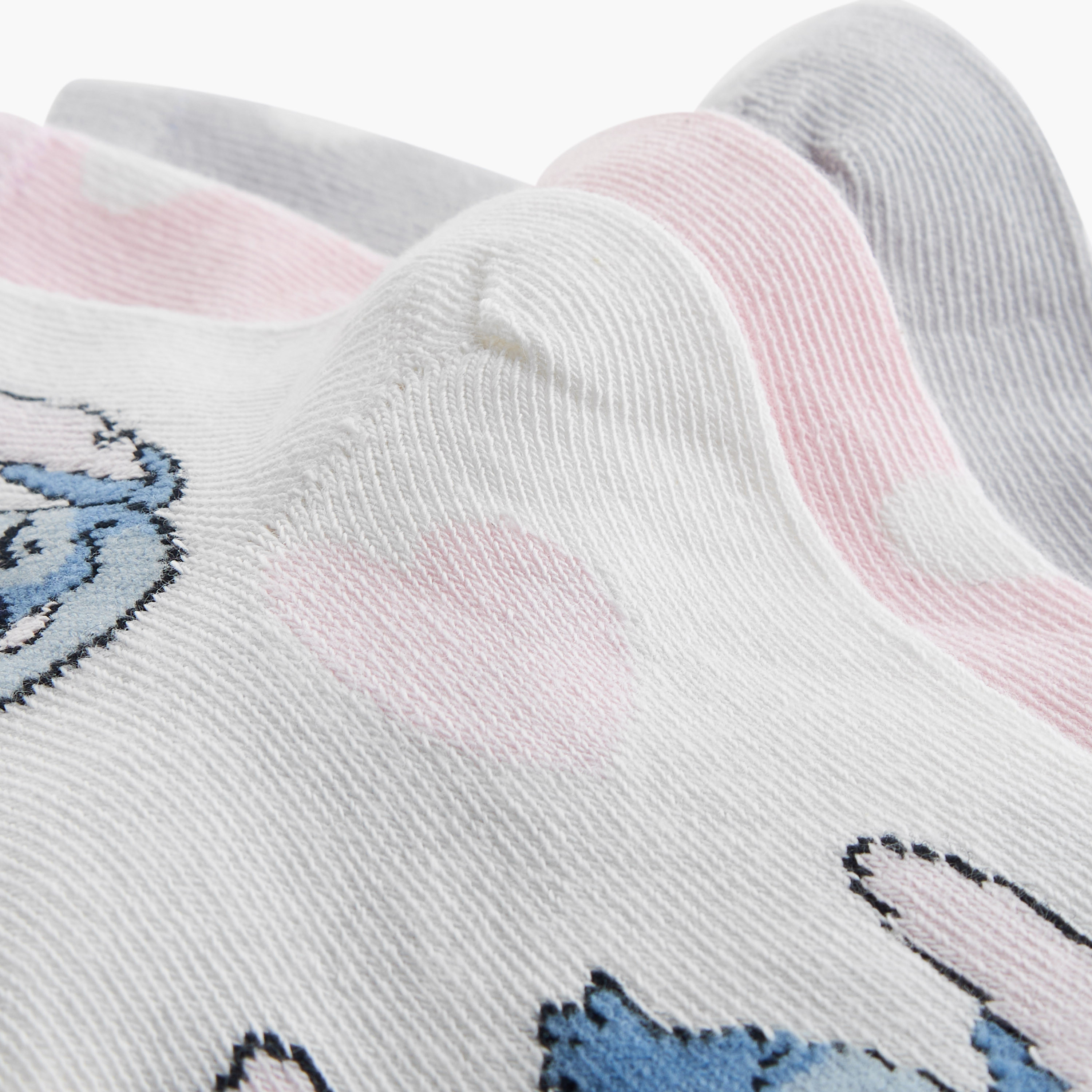 Disney Girls Socks with Angel and Stitch Print - Set of 3-girls-accessories-socks-image-4