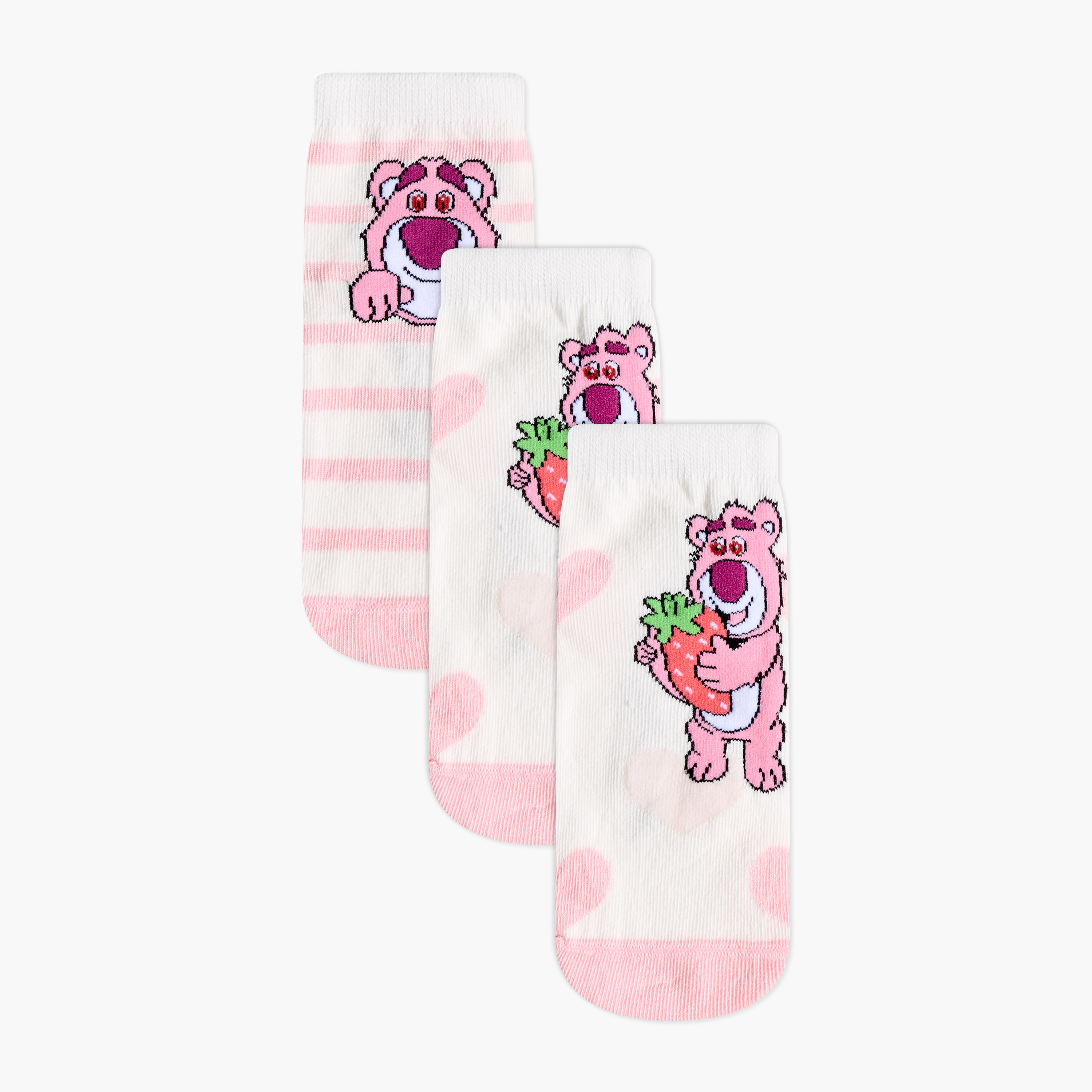Pack of 3 Disney Baby Girls Socks with Lotso Print-girls-accessories-socks-image-1