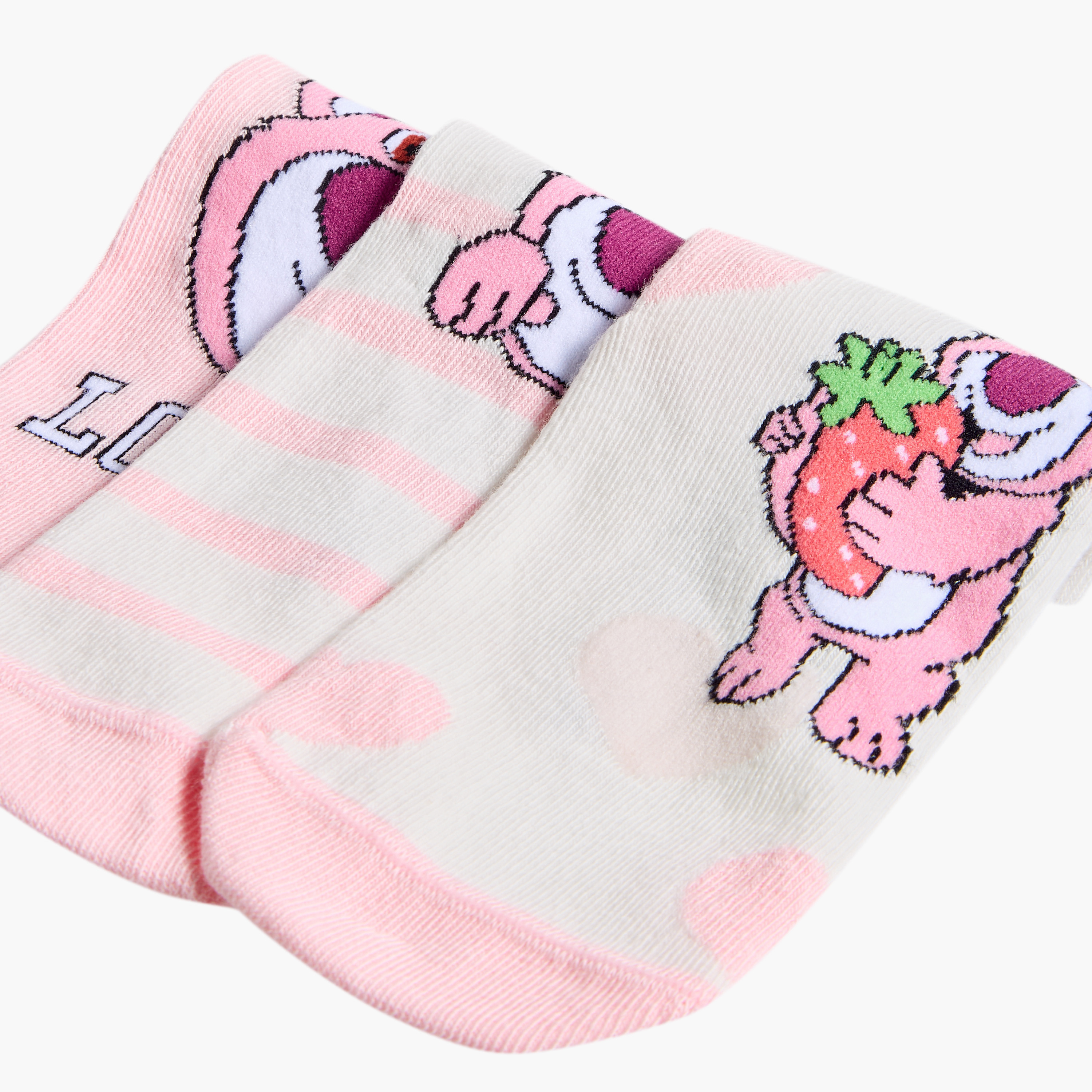 Pack of 3 Disney Baby Girls Socks with Lotso Print-girls-accessories-socks-image-4
