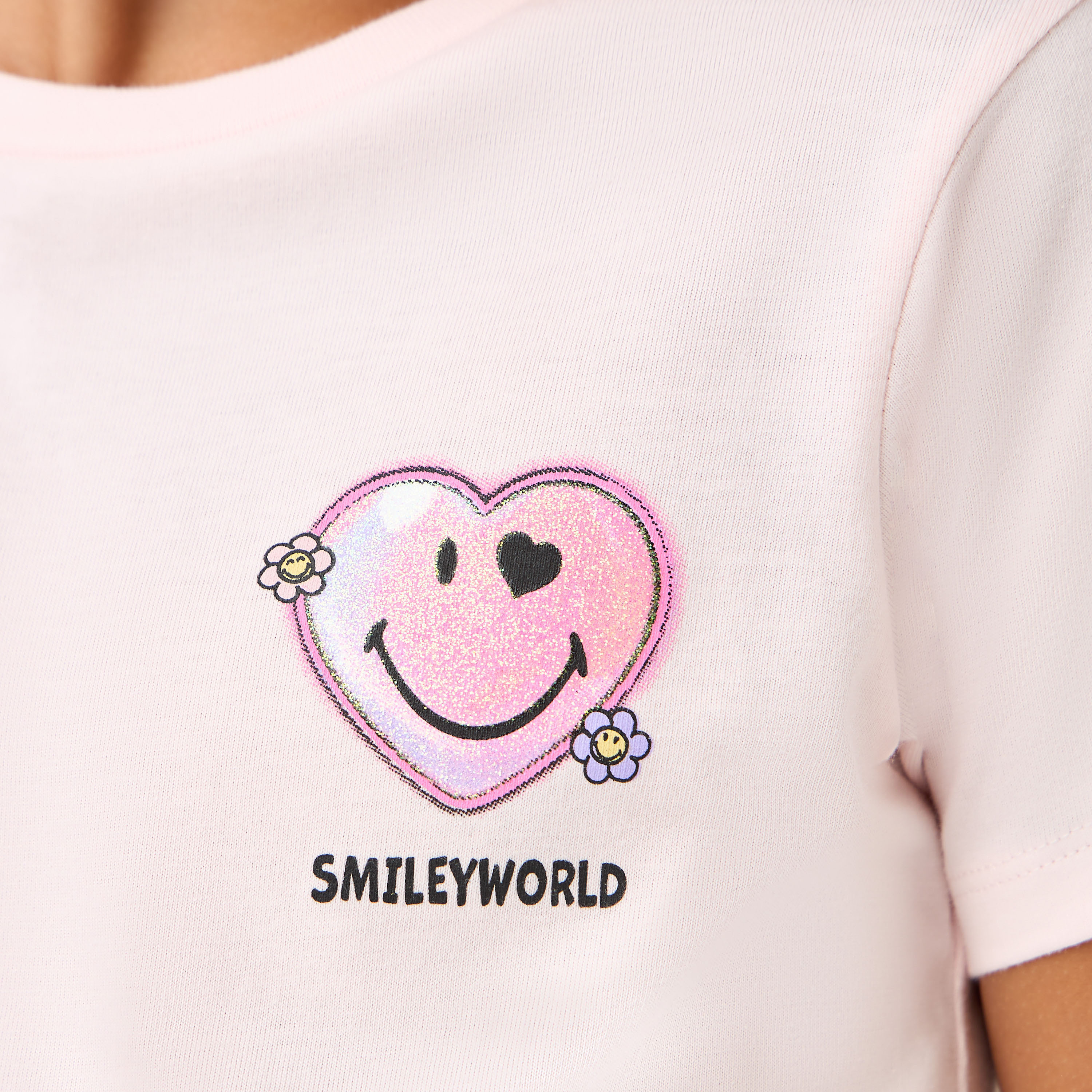 Smiley World Printed T-shirt and Pyjama Set-girls-clothing-nightwear-image-7