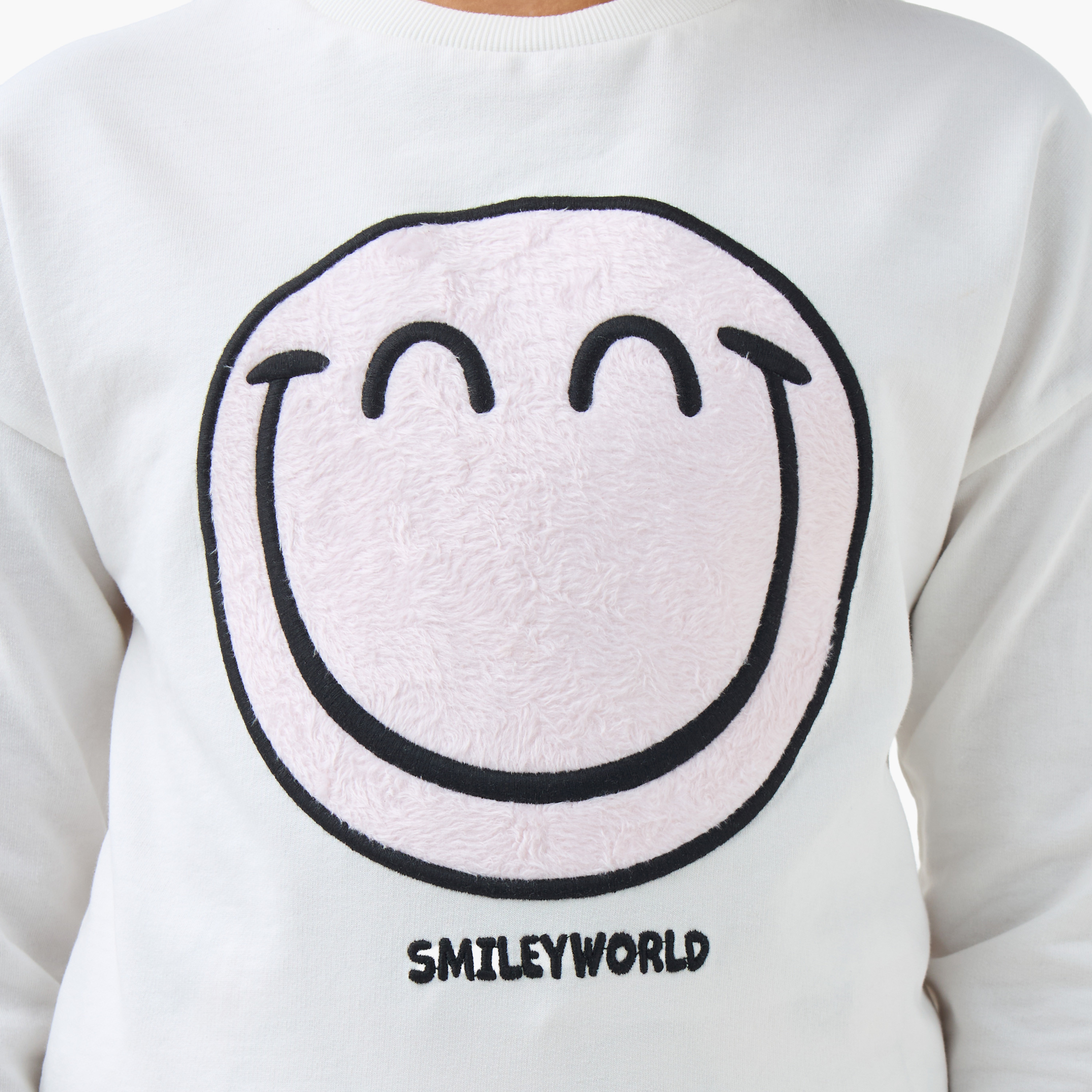 Smiley World Girls Pyjama Set with Print - Cotton - Long Sleeves - Round Neck-girls-clothing-nightwear-image-6