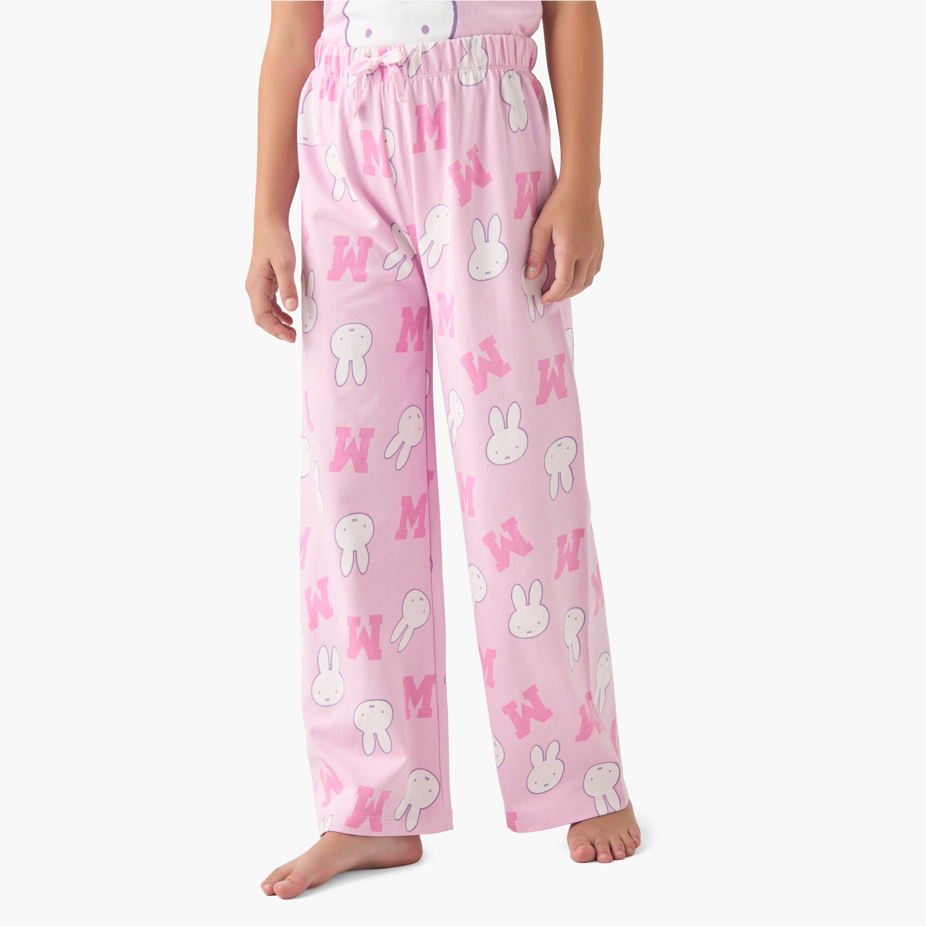 Miffy Girls T-shirt and Pyjama Set with Miffy Print - Cotton - Short Sleeves - Crew Neck-girls-clothing-nightwear-image-3