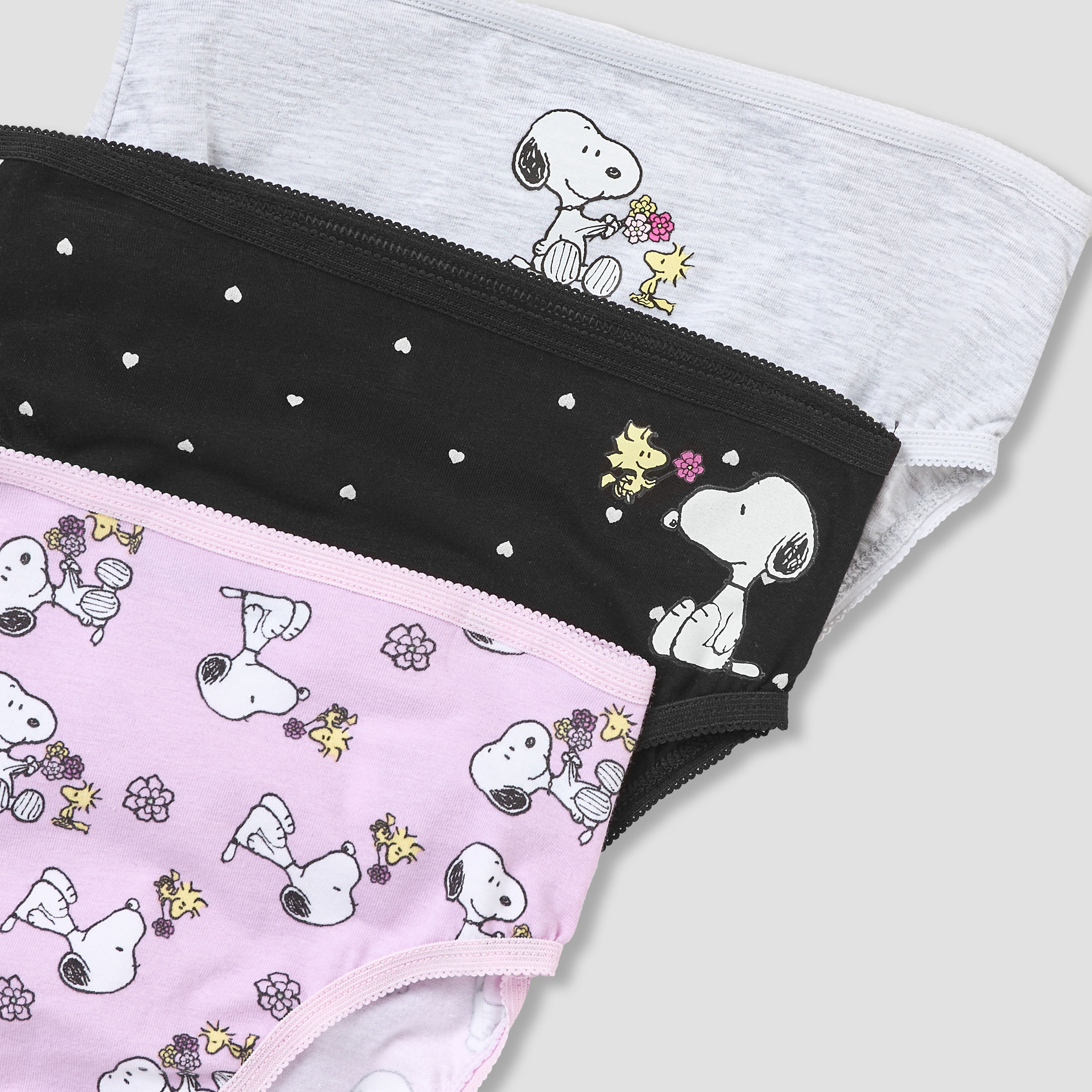 Pack of 3 Cotton Briefs with Snoopy Print-girls-clothing-innerwear-panties-image-5