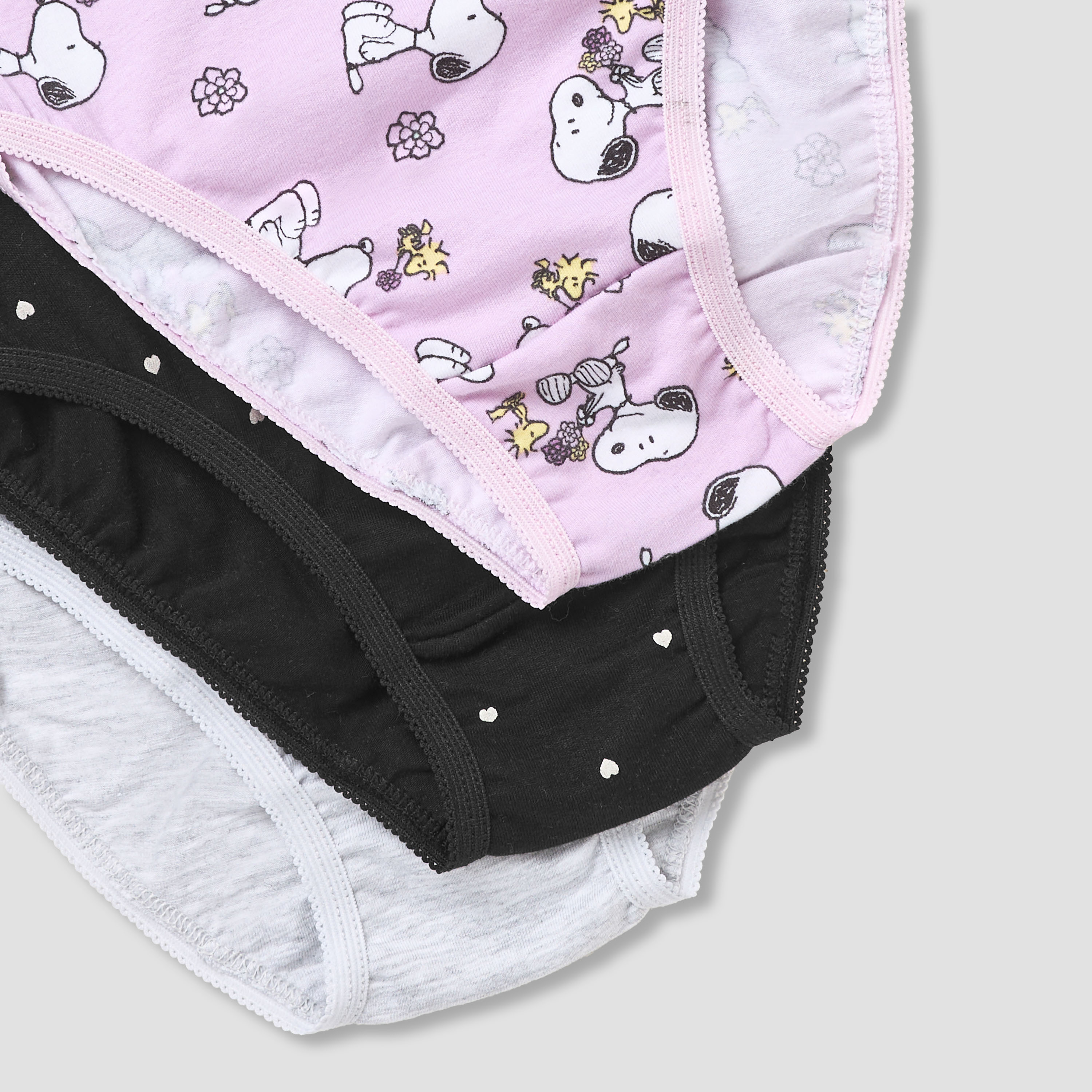Pack of 3 Cotton Briefs with Snoopy Print-girls-clothing-innerwear-panties-image-6