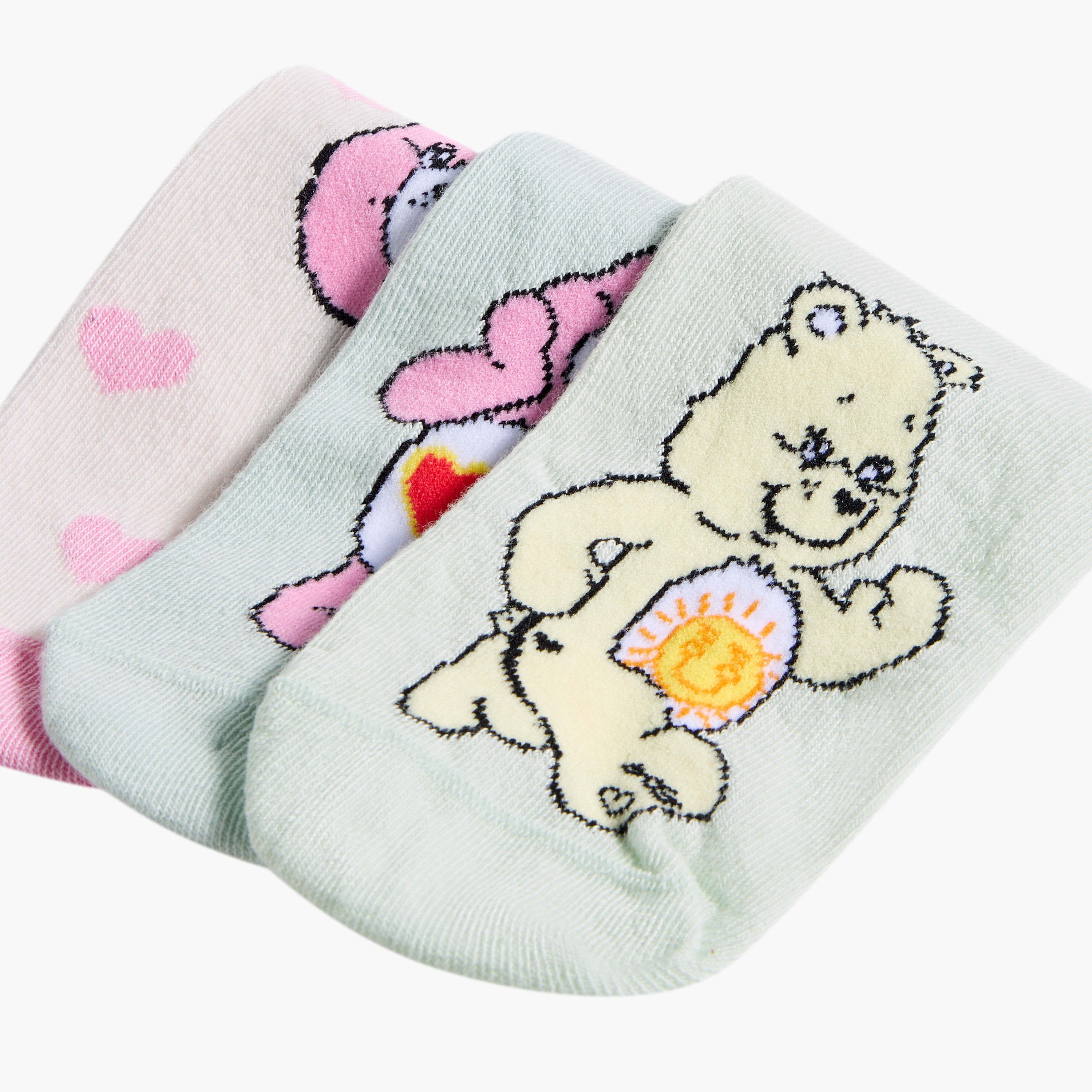 Pack of 3 Cloud Co Baby Girls Socks with Care Bears Print-girls-accessories-socks-image-4