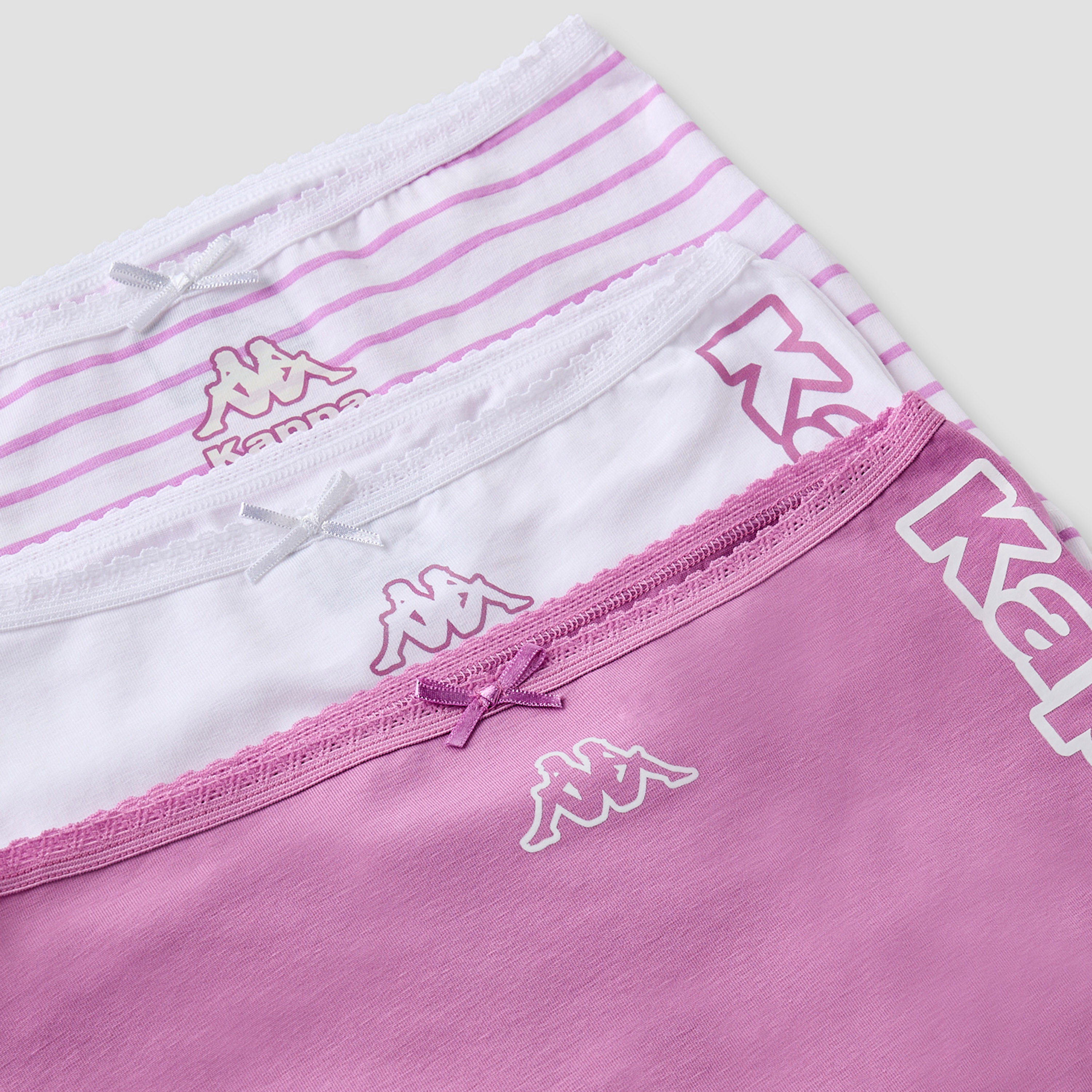 Pack of 3 Kappa Cotton Boyshort Briefs with Logo Print-girls-clothing-innerwear-panties-image-5
