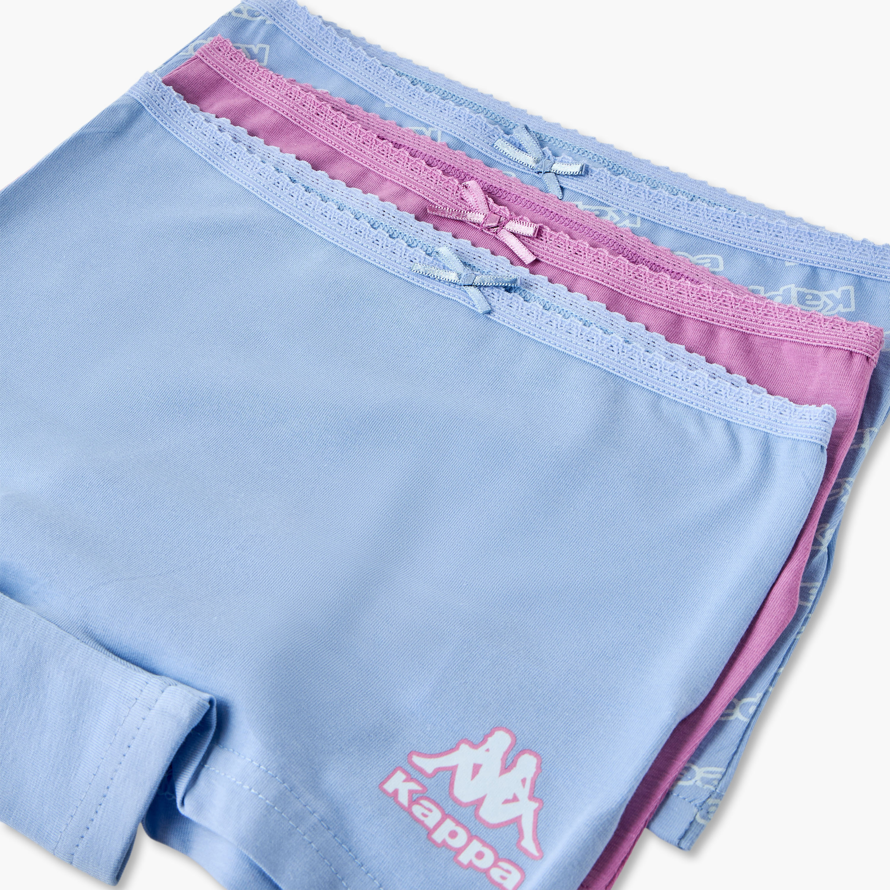 Pack of 3 Kappa Cotton Boyshort Briefs with Logo Print-girls-clothing-innerwear-panties-image-5